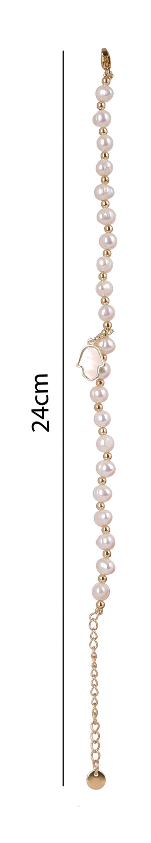 Real Natural Fresh Water Pearl Bracelet With Certificate(D.No ADBLS222)