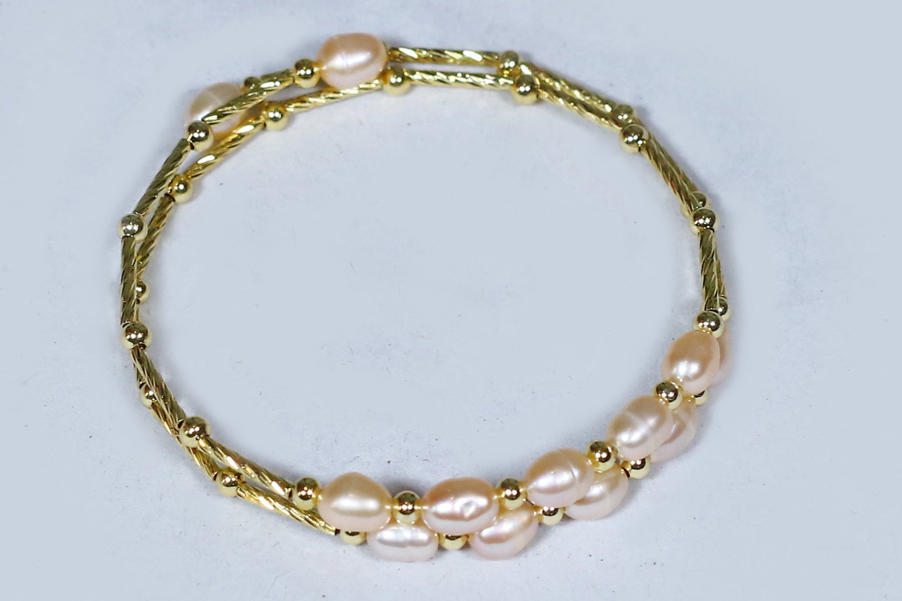 Authentic Real Natural Fresh Water Pearl Bracelet With Certificate(D.No ADBLS267)