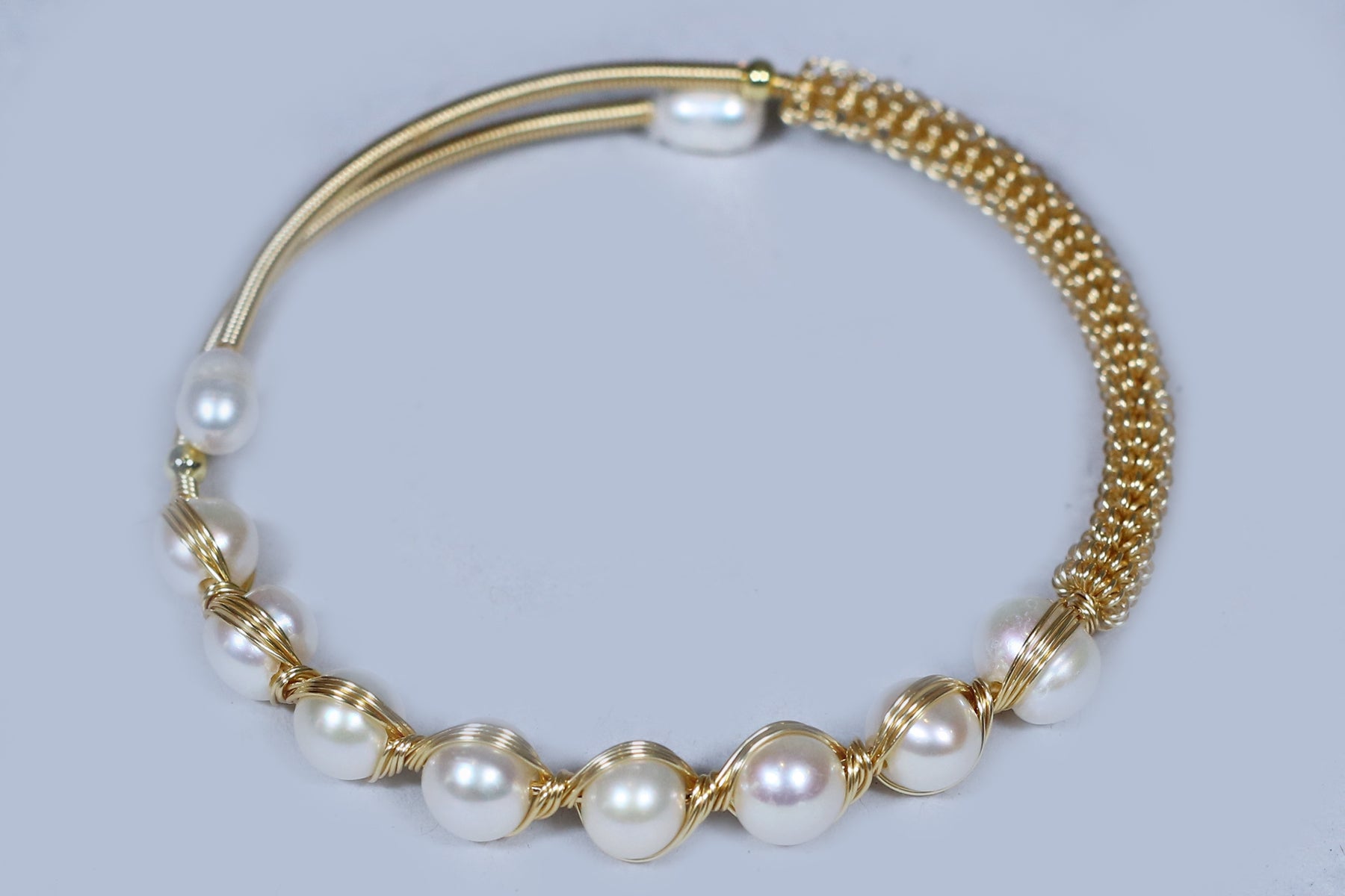 Authentic Real Natural Fresh Water Pearl Bracelet With Certificate(D.No ADBLS274)