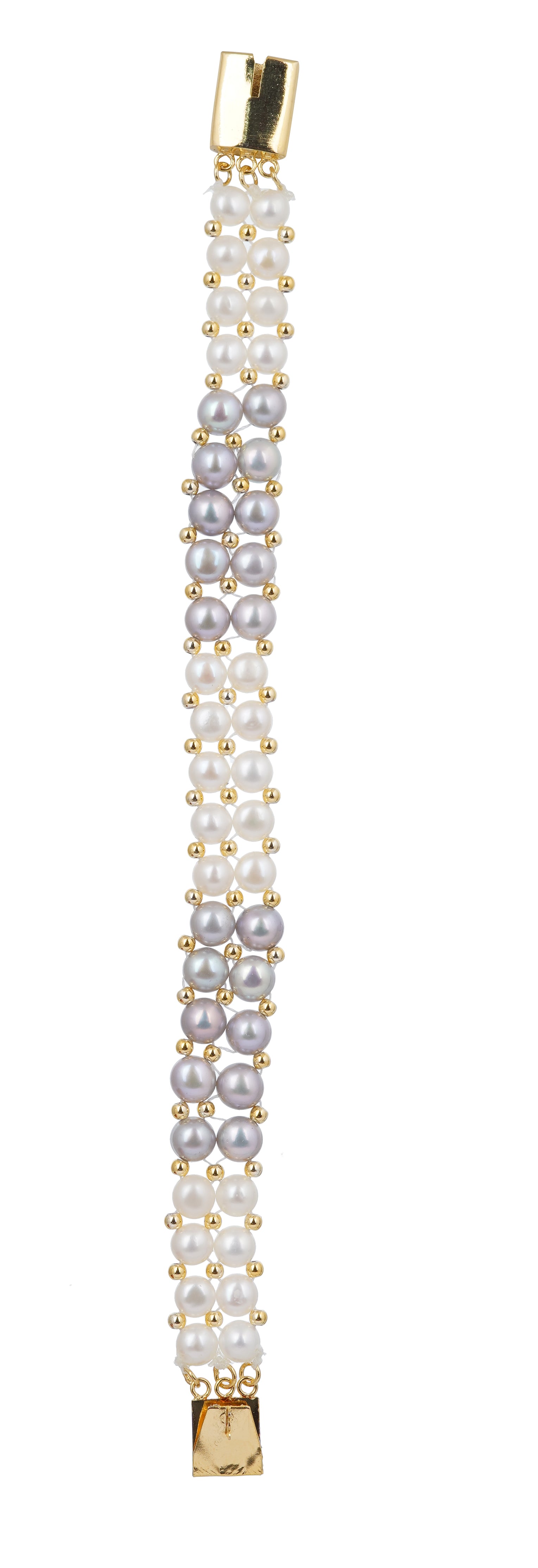 Authentic Real Natural Fresh Water Button Pearl Bracelet With Certificate(D.No ADBLS297)