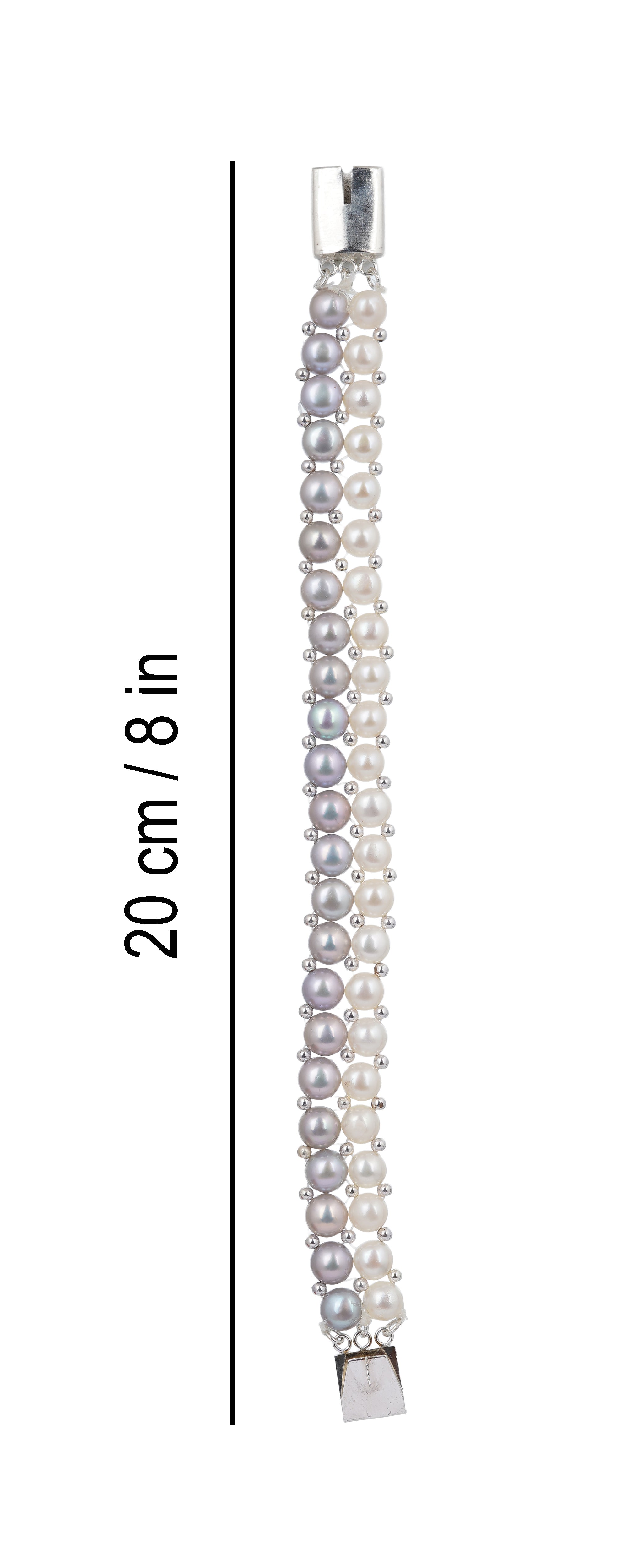 Authentic Real Natural Fresh Water Button Pearl Bracelet With Certificate(D.No ADBLS298)