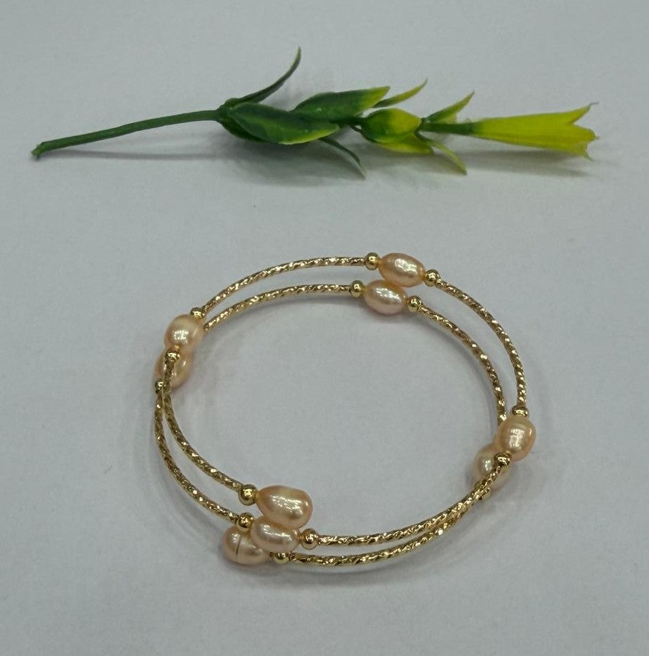 Authentic Real Natural Fresh Water Pearl Bracelet With Certificate(D.No ADBLS312)