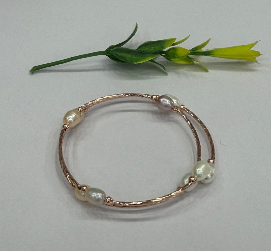 Authentic Real Natural Fresh Water Pearl Bracelet With Certificate(D.No ADBLS314)