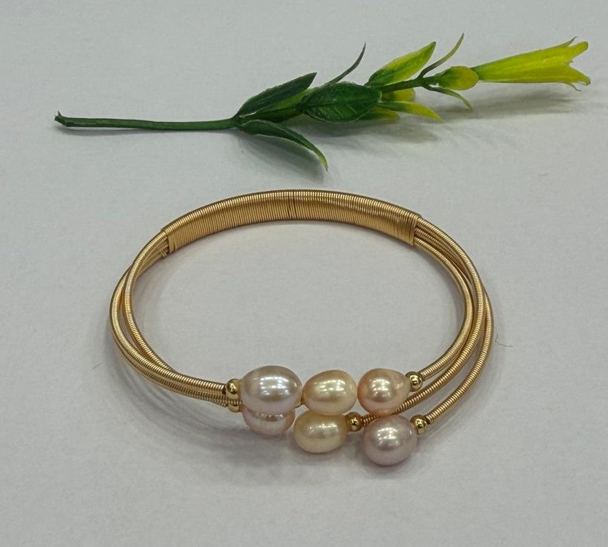 Authentic Real Natural Fresh Water Pearl Bracelet With Certificate(D.No ADBLS320)