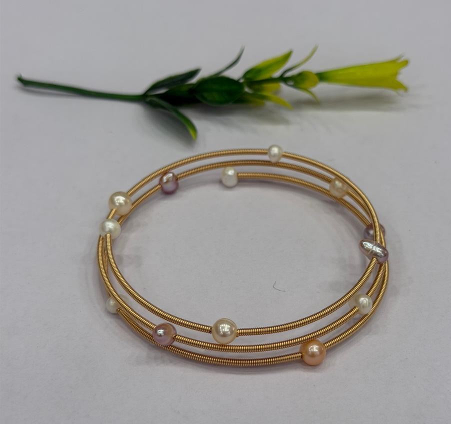 Authentic Real Natural Fresh Water Pearl Bracelet With Certificate(D.No ADBLS321)