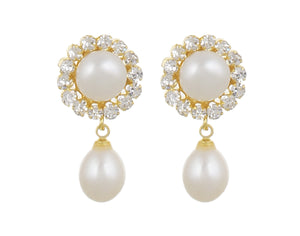 Real Natural Fresh Water Double String Pearl Set With Certificate For Women Girls 