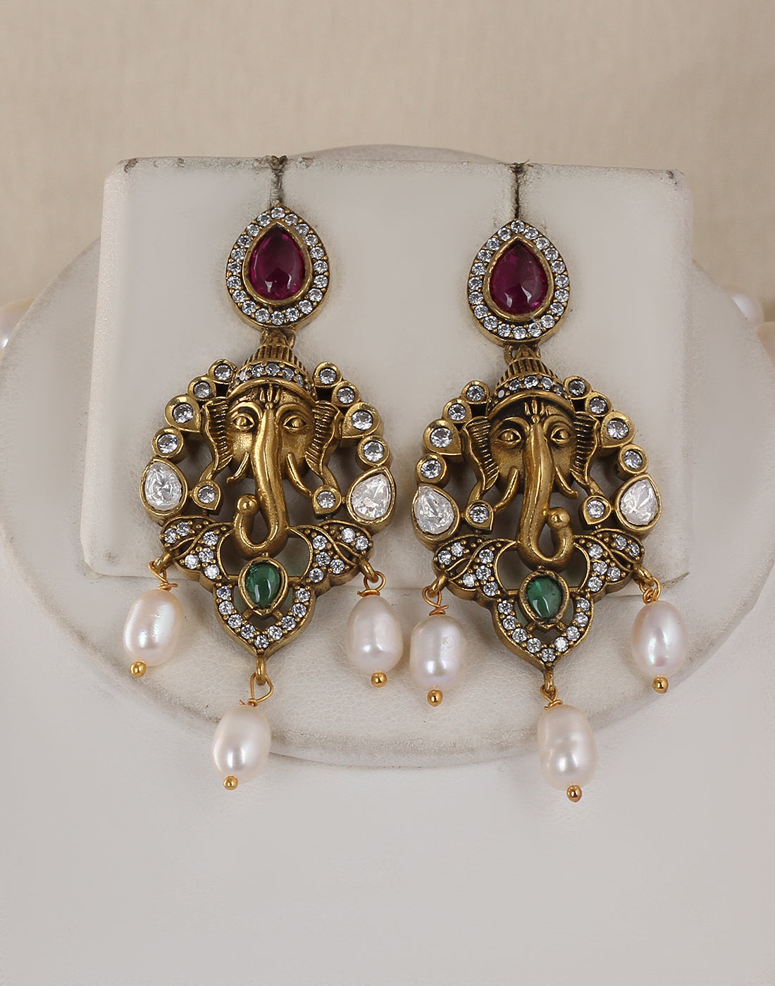 Real Natural Fresh Water Double String Pearl Set With Certificate(D.No ADPRLS1762)
