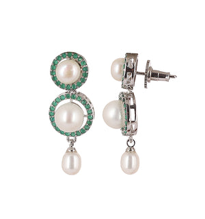 Real Natural Fresh Water Button Pearls Set For Women With Certificate