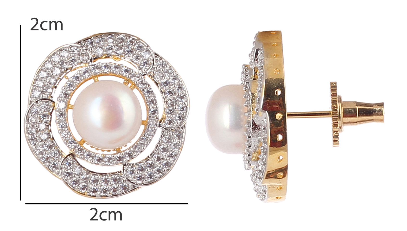 Real Natural Fresh Water Triple String Pearl Set With Certificate