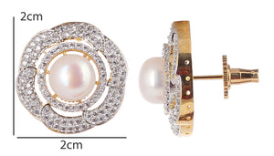 Real Natural Fresh Water Triple String Pearl Set With Certificate