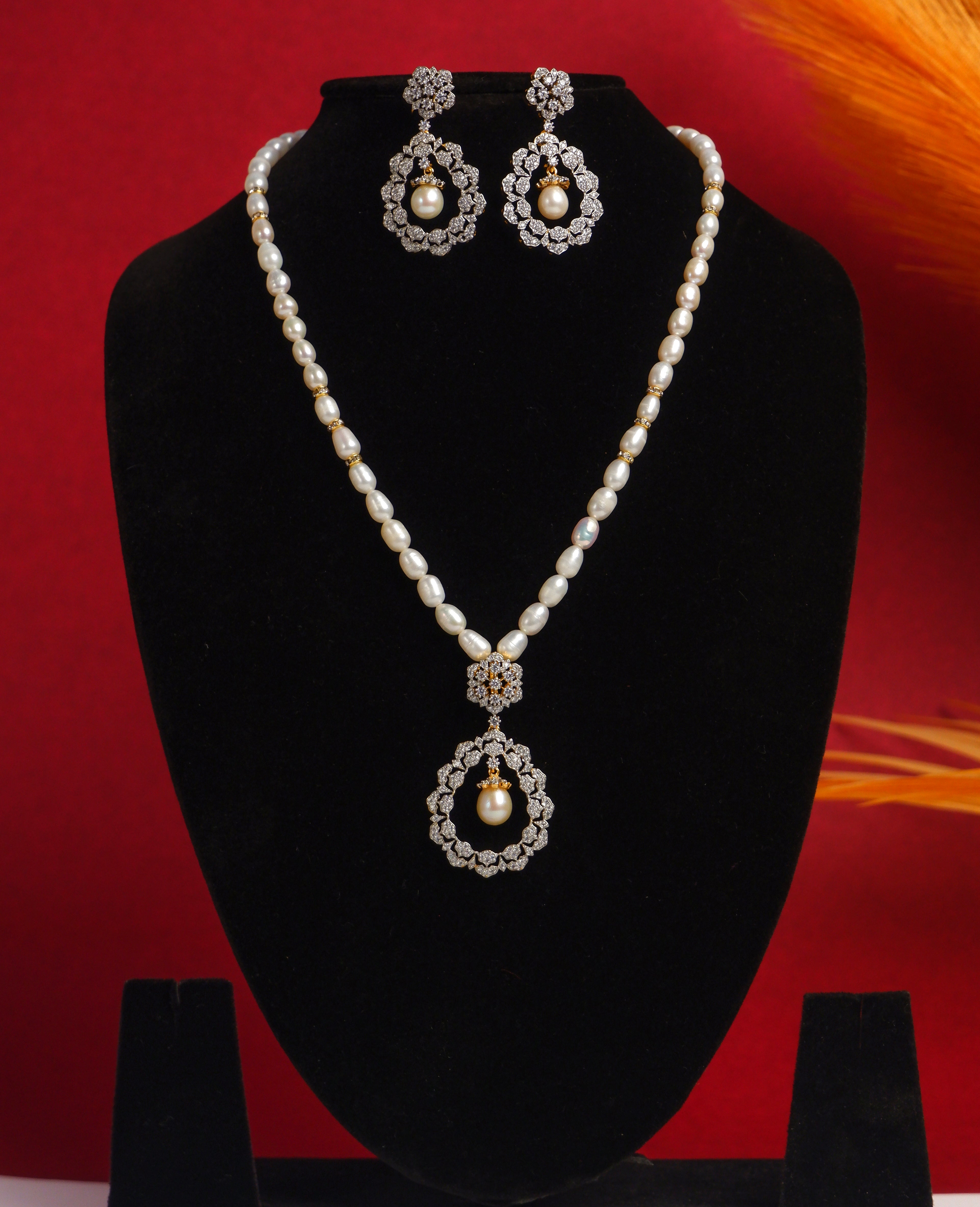 Real Natural Fresh Water Single String Pearls Set For Women With Certificate