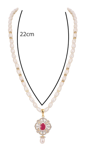 Real Natural Fresh Water Single String Pearls Set For Women With Certificate