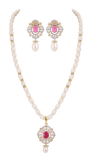 Real Natural Fresh Water Single String Pearls Set For Women With Certificate