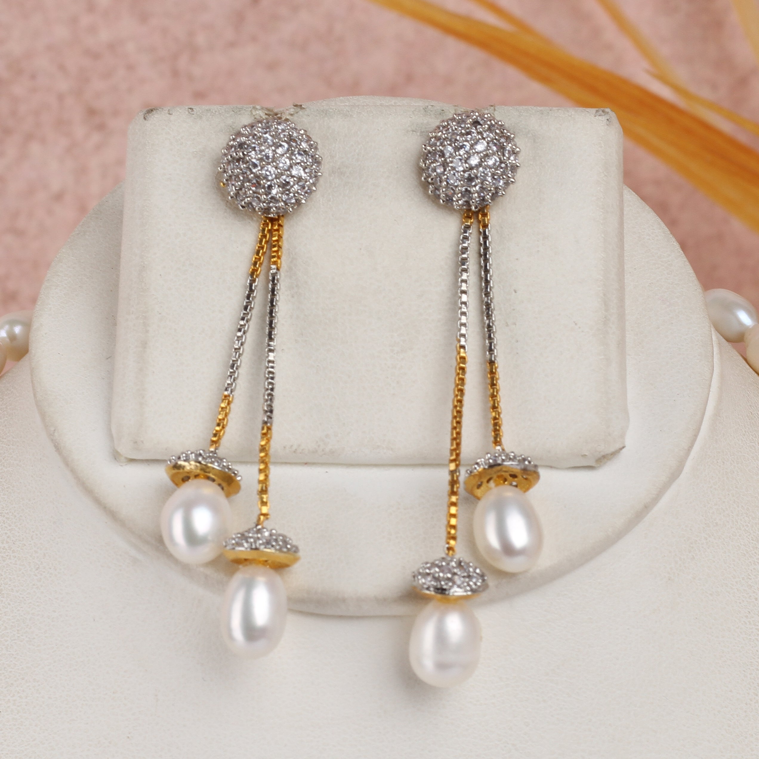 Real Natural Fresh Water Single String Pearls Set For Women With Certificate(D.No ADPRLS2354)