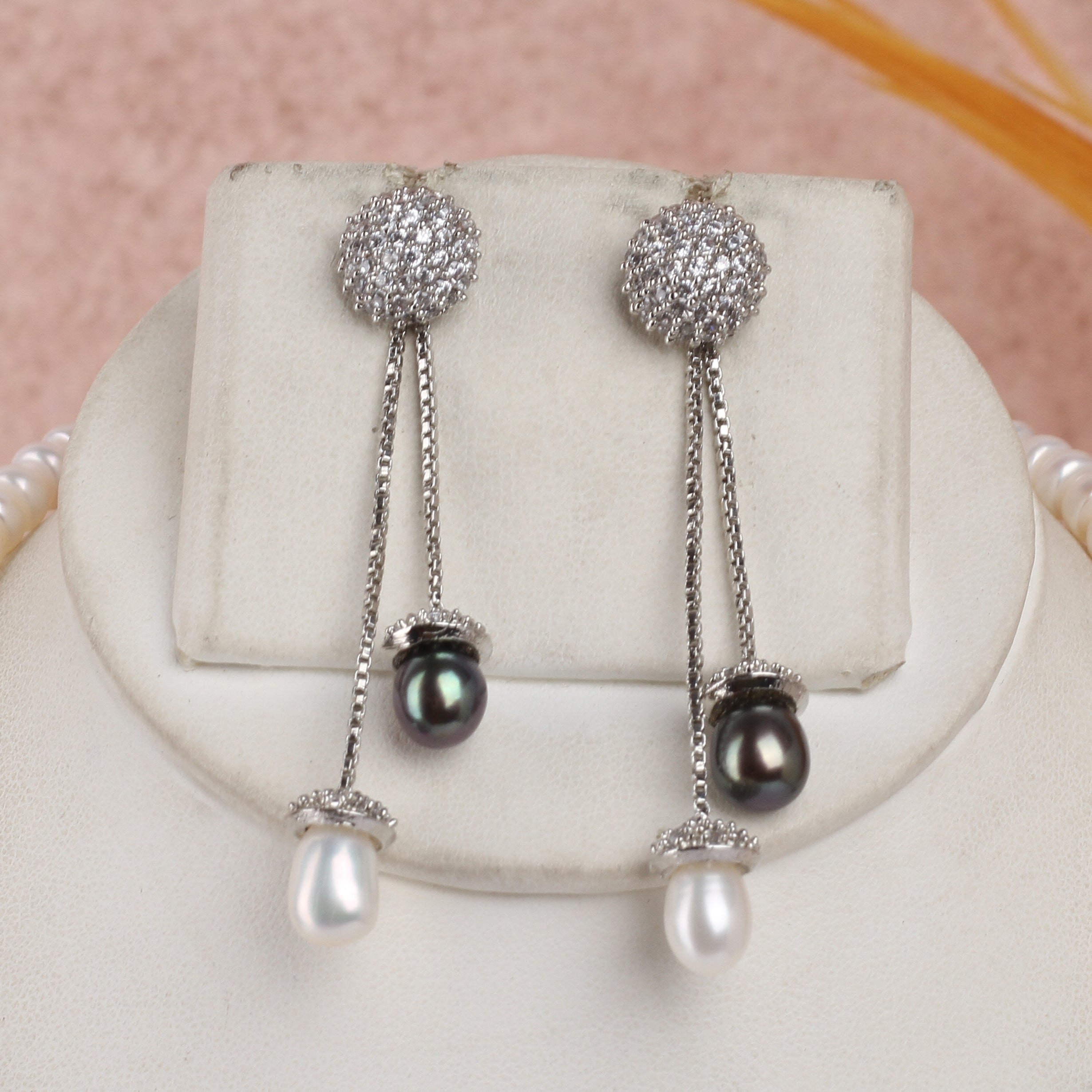Real Natural Fresh Water Single String Pearls Set For Women With Certificate(D.No ADPRLS2360)