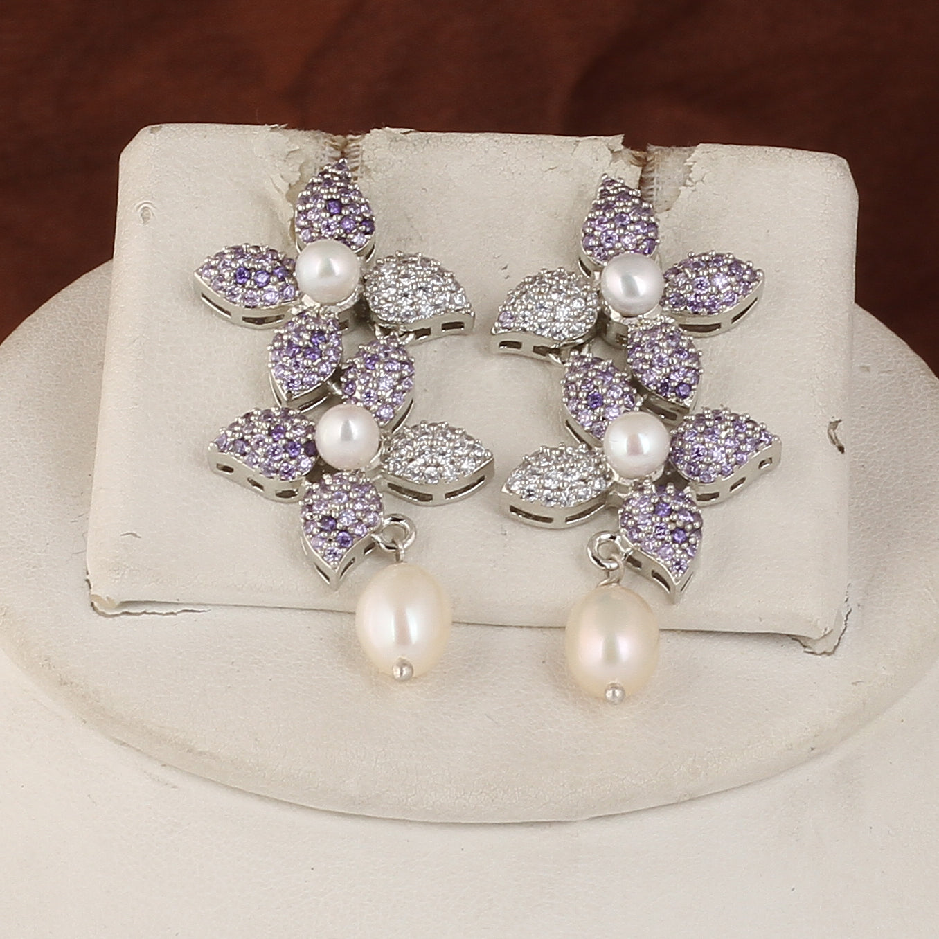 Authentic Real Natural Fresh water Button Pearl Set – With Certificate (D.No ADPRLS2482)