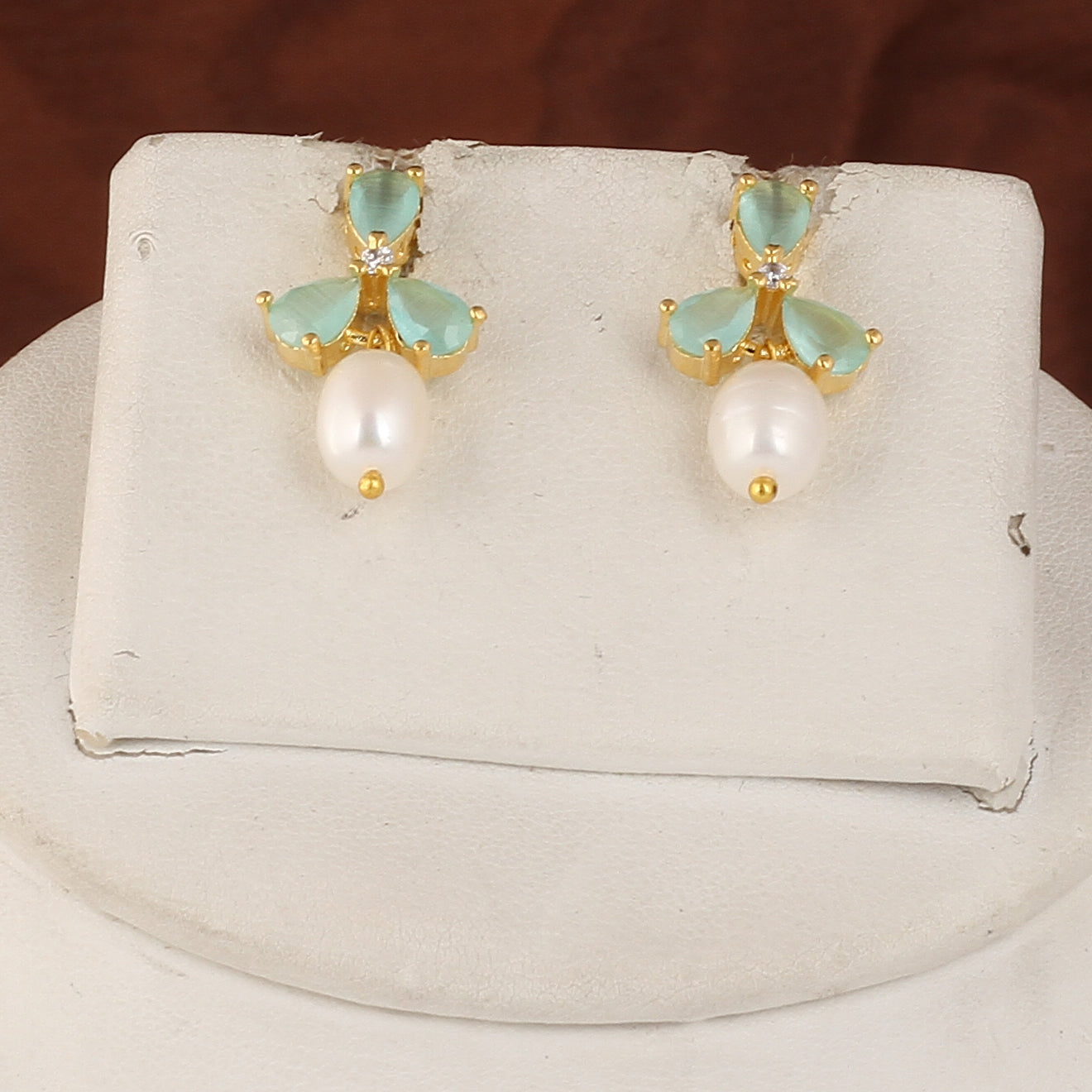 Authentic Real Natural Fresh water Button Pearl Set – With Certificate (D.No ADPRLS2488)