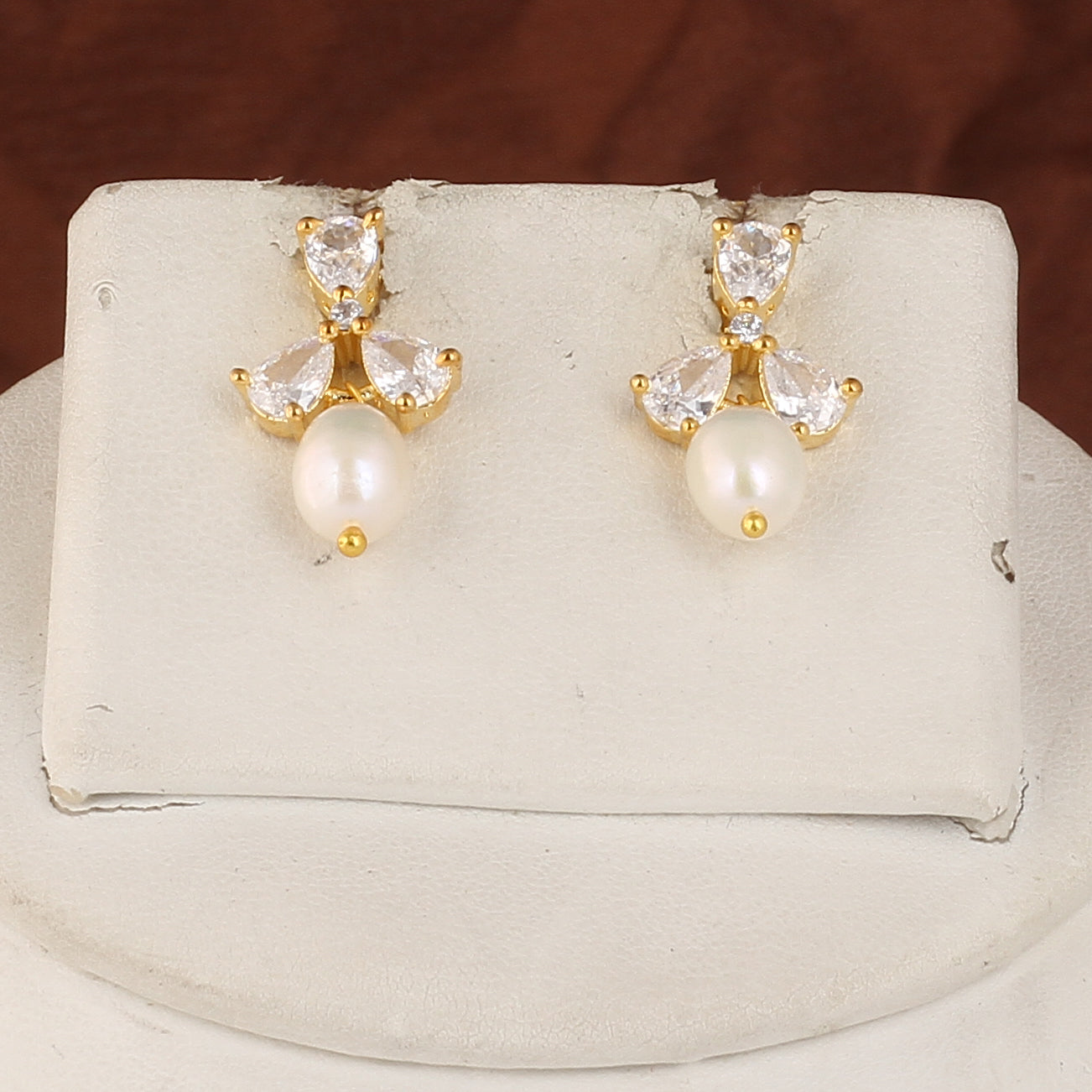 Authentic Real Natural Fresh water Button Pearl Set – With Certificate (D.No ADPRLS2495)