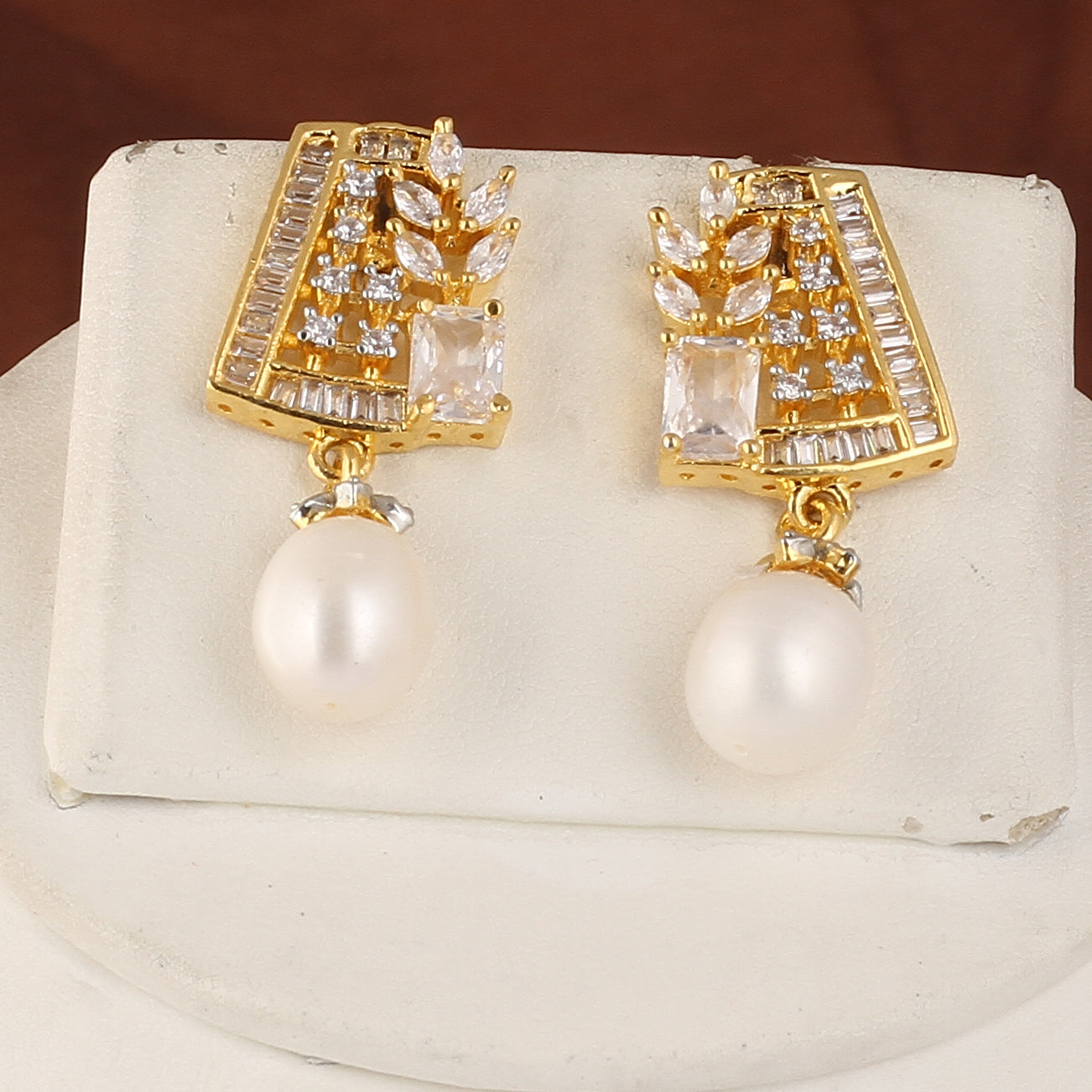 Authentic Real Natural Fresh Water Pearl Set For Women With Certificate(D.No ADPRLS2545)