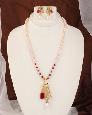 Authentic Real Natural Fresh Water Pearl Set For Women With Certificate(D.No ADPRLS2547)