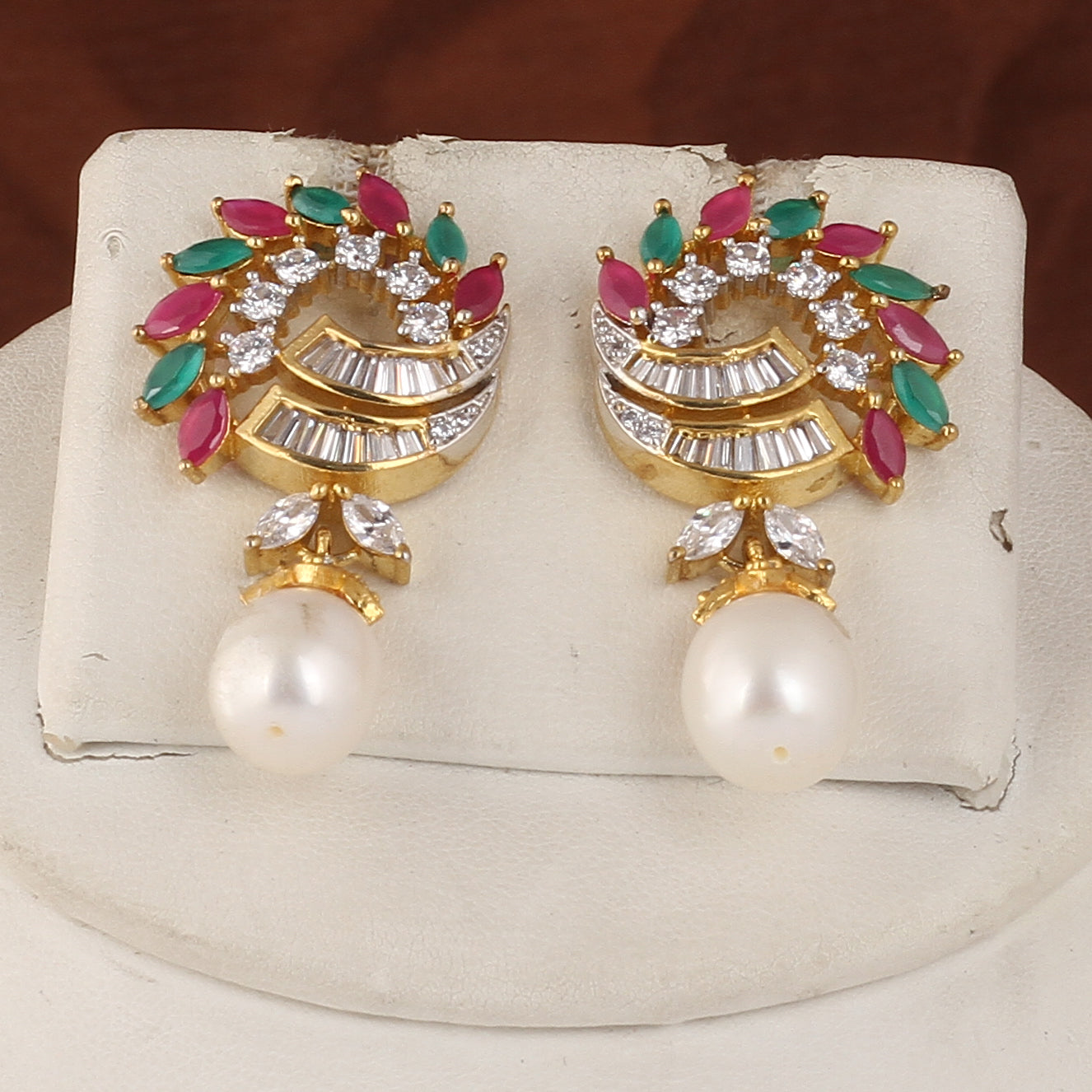 Authentic Real Natural Fresh Water Pearl Set For Women With Certificate(D.No ADPRLS2549)