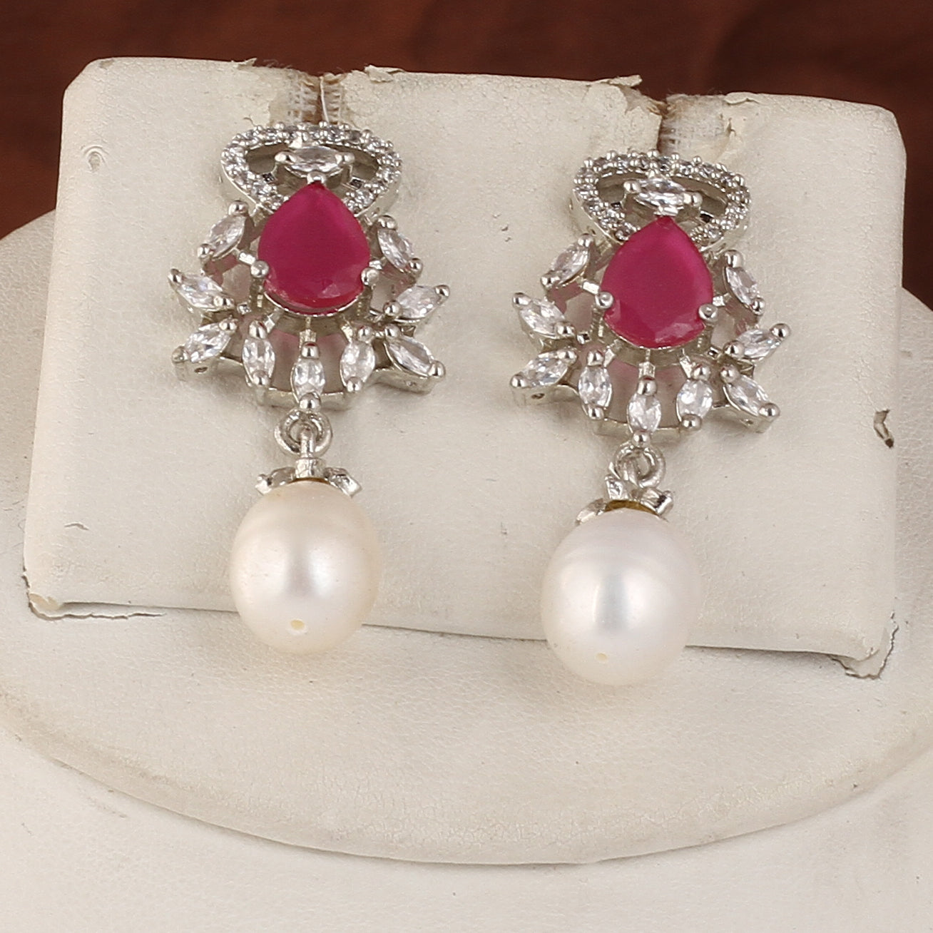 Authentic Real Natural Fresh Water Pearl Set For Women With Certificate(D.No ADPRLS2553)
