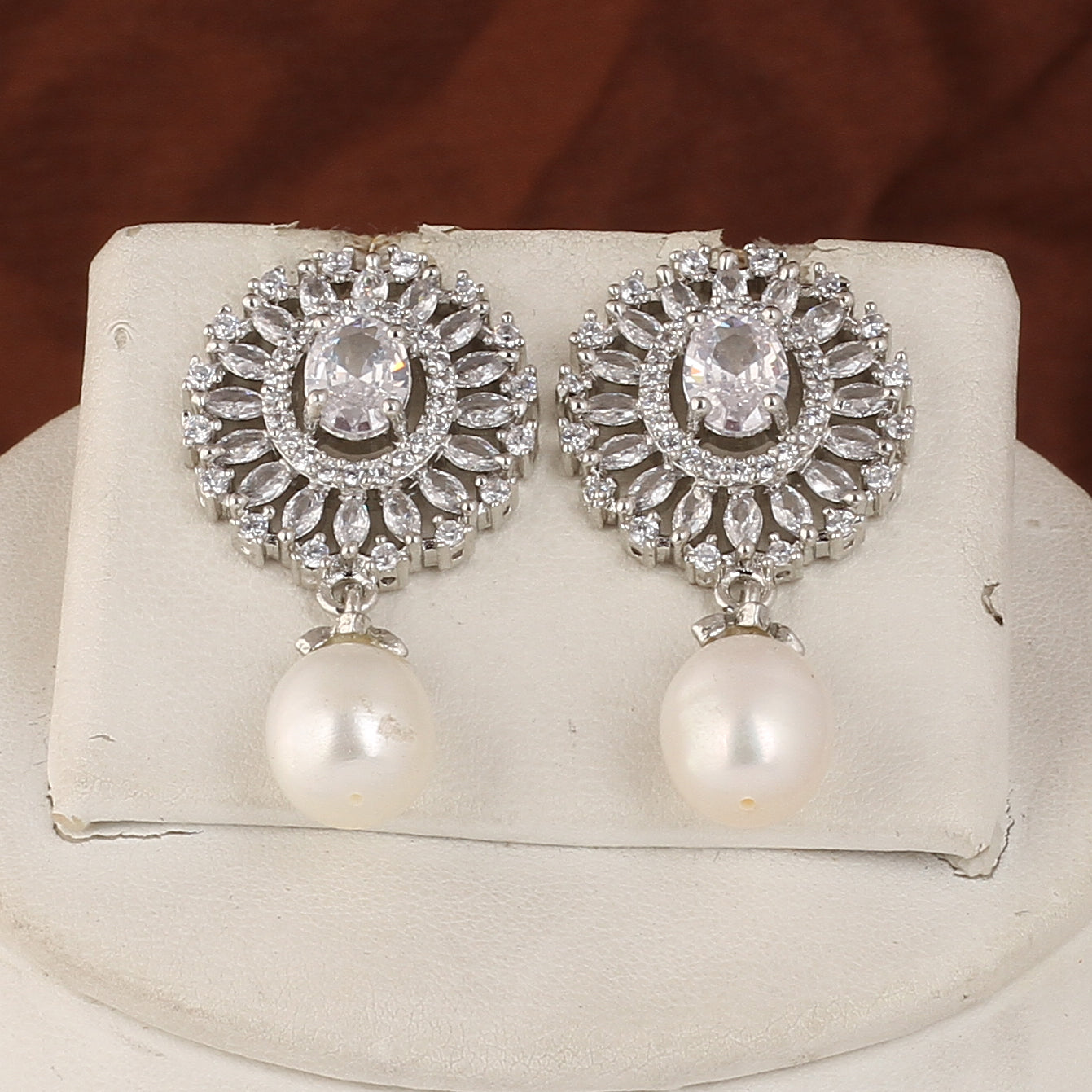 Authentic Real Natural Fresh Water Pearl Set For Women With Certificate(D.No ADPRLS2556)