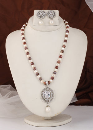 Authentic Real Natural Fresh Water Pearl Set For Women With Certificate(D.No ADPRLS2556)