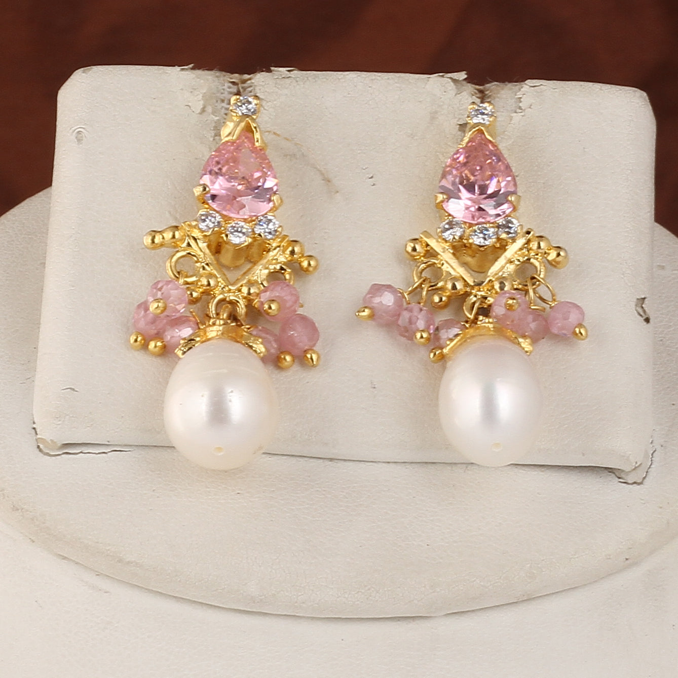 Authentic Real Natural Fresh Water Pearl Set For Women With Certificate(D.No ADPRLS2561)