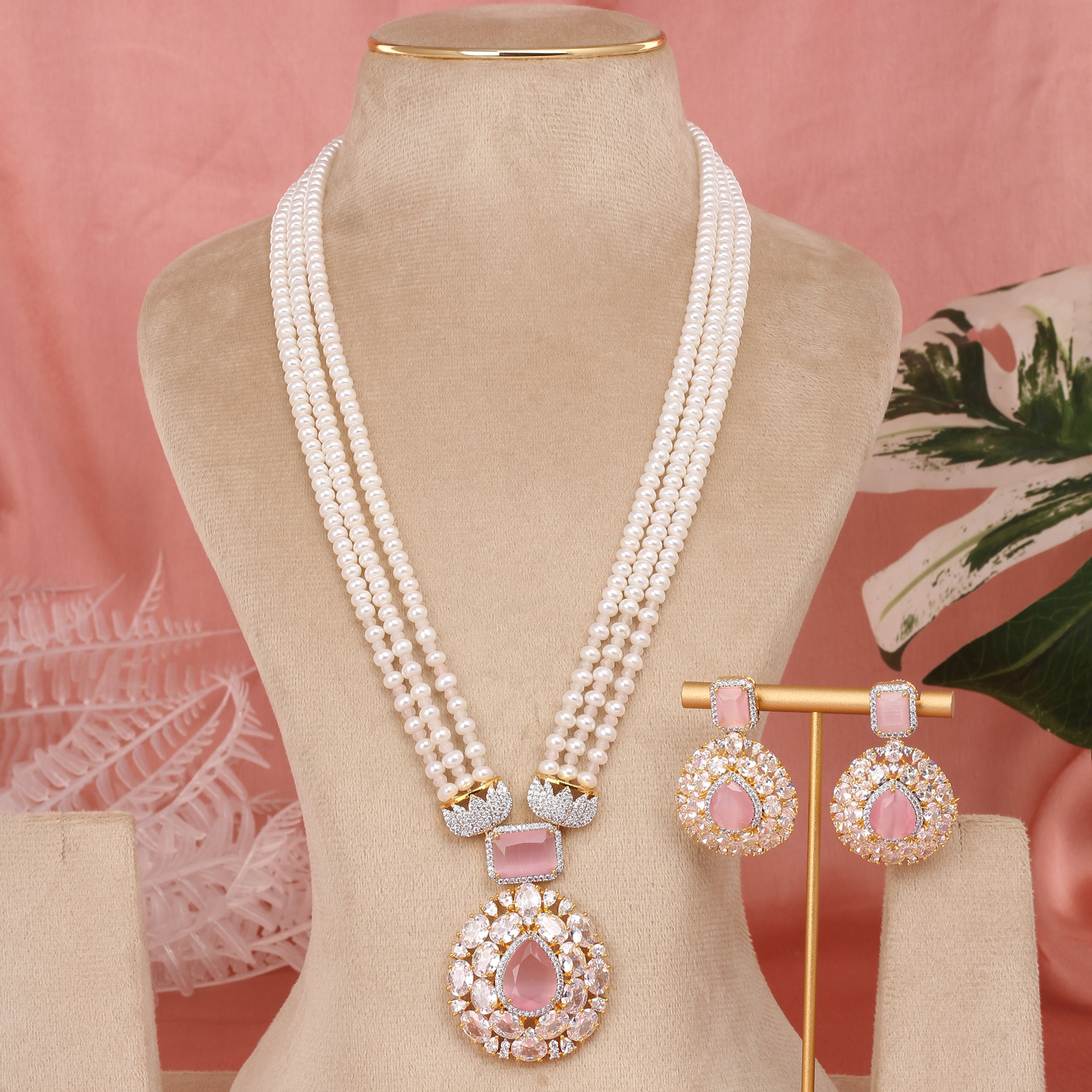 Authentic Hyderabadi Real Pearls Set For Women With Certificate(D.No ADPRLS2578)