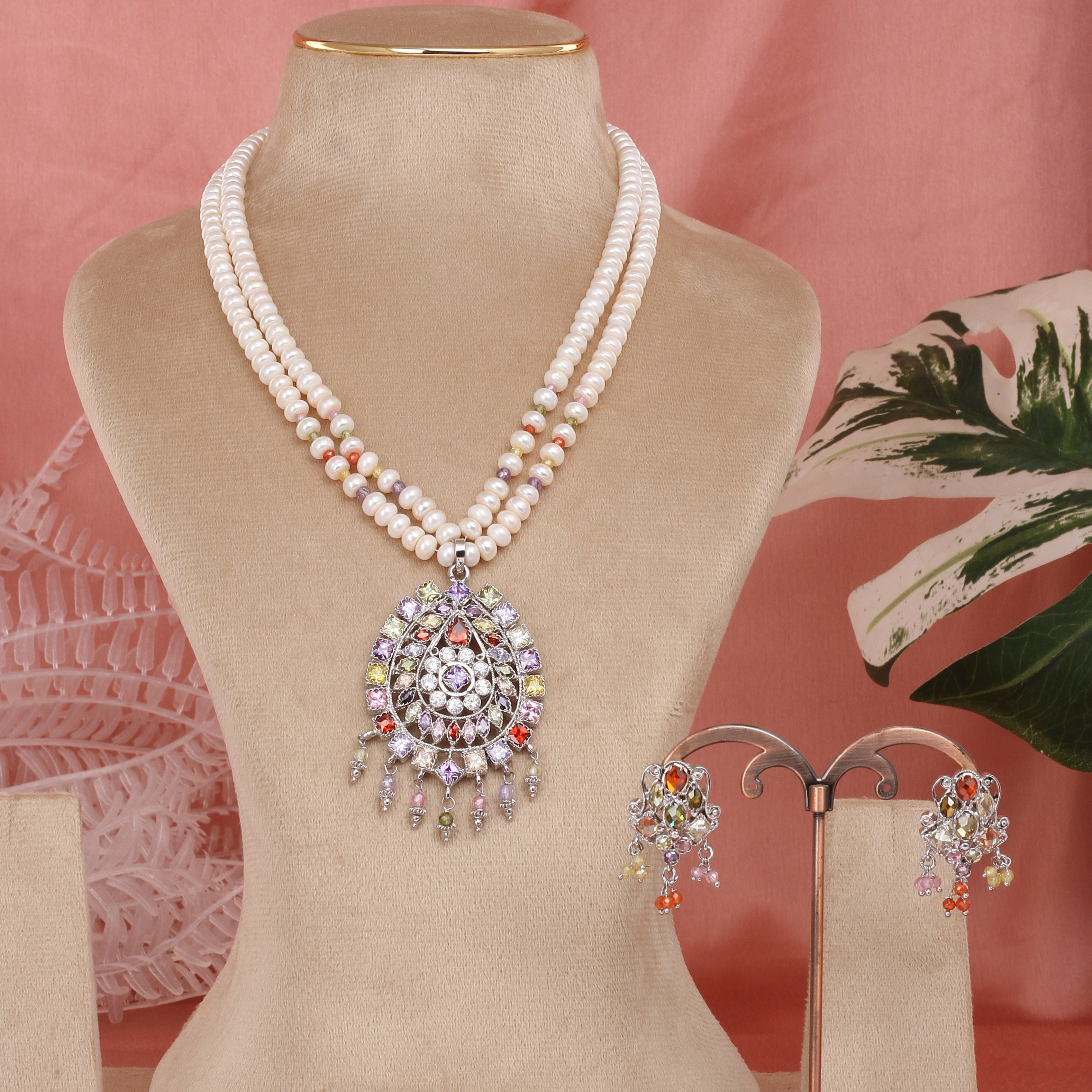 Authentic Hyderabadi Real Pearls Set For Women With Certificate(D.No ADPRLS2596)