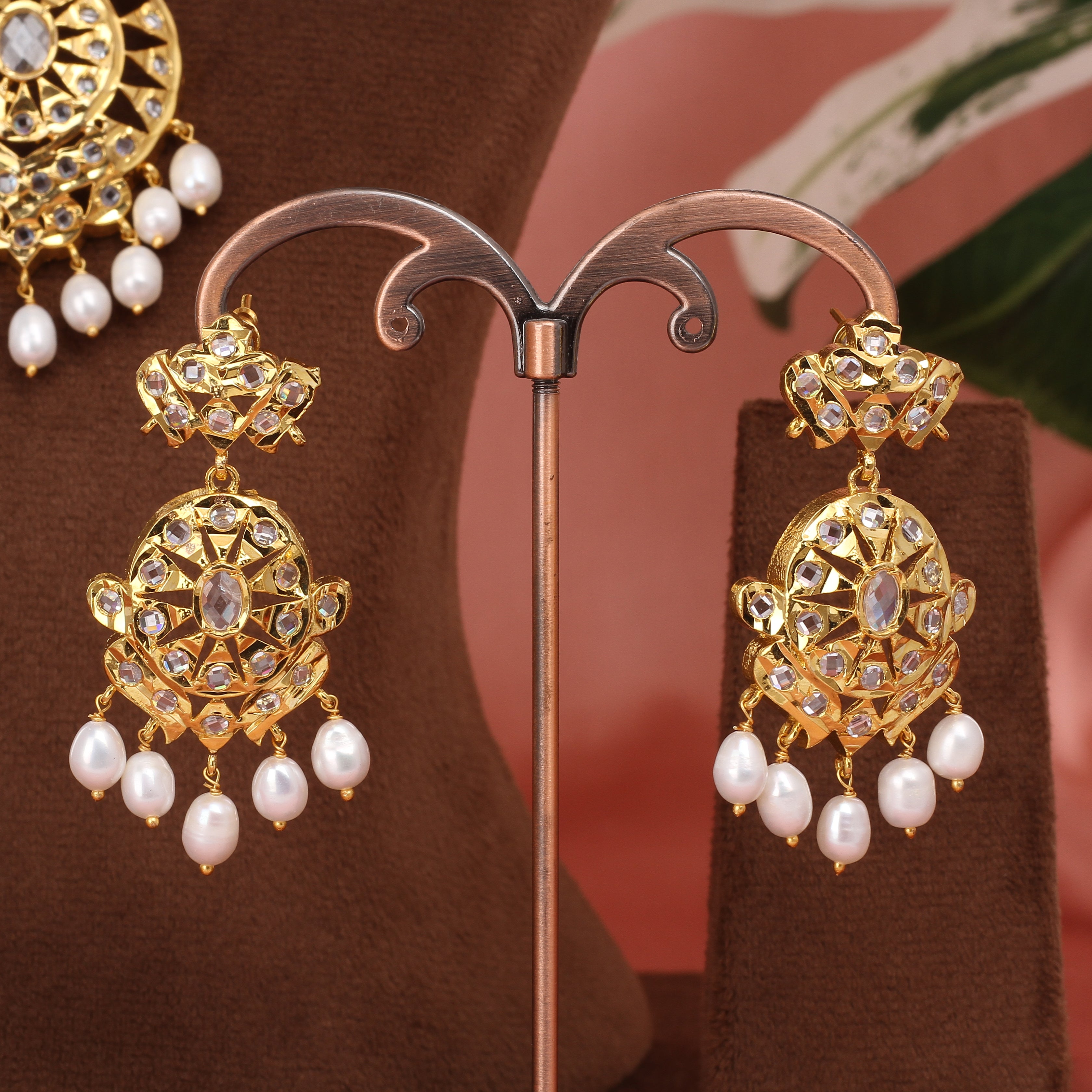 Authentic Single Lines Hyderabadi Real Pearls Set For Women With Certificate(D.No ADPRLS2615)
