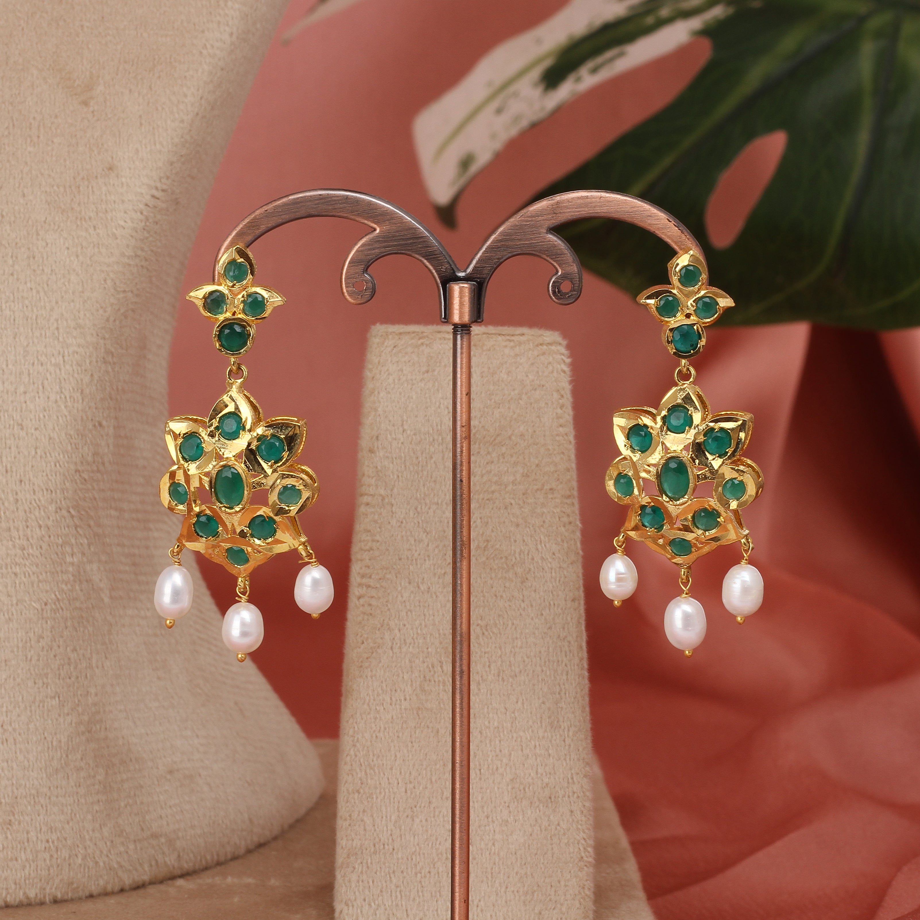 Authentic Single Lines Hyderabadi Real Pearls Set For Women With Certificate(D.No ADPRLS2617)