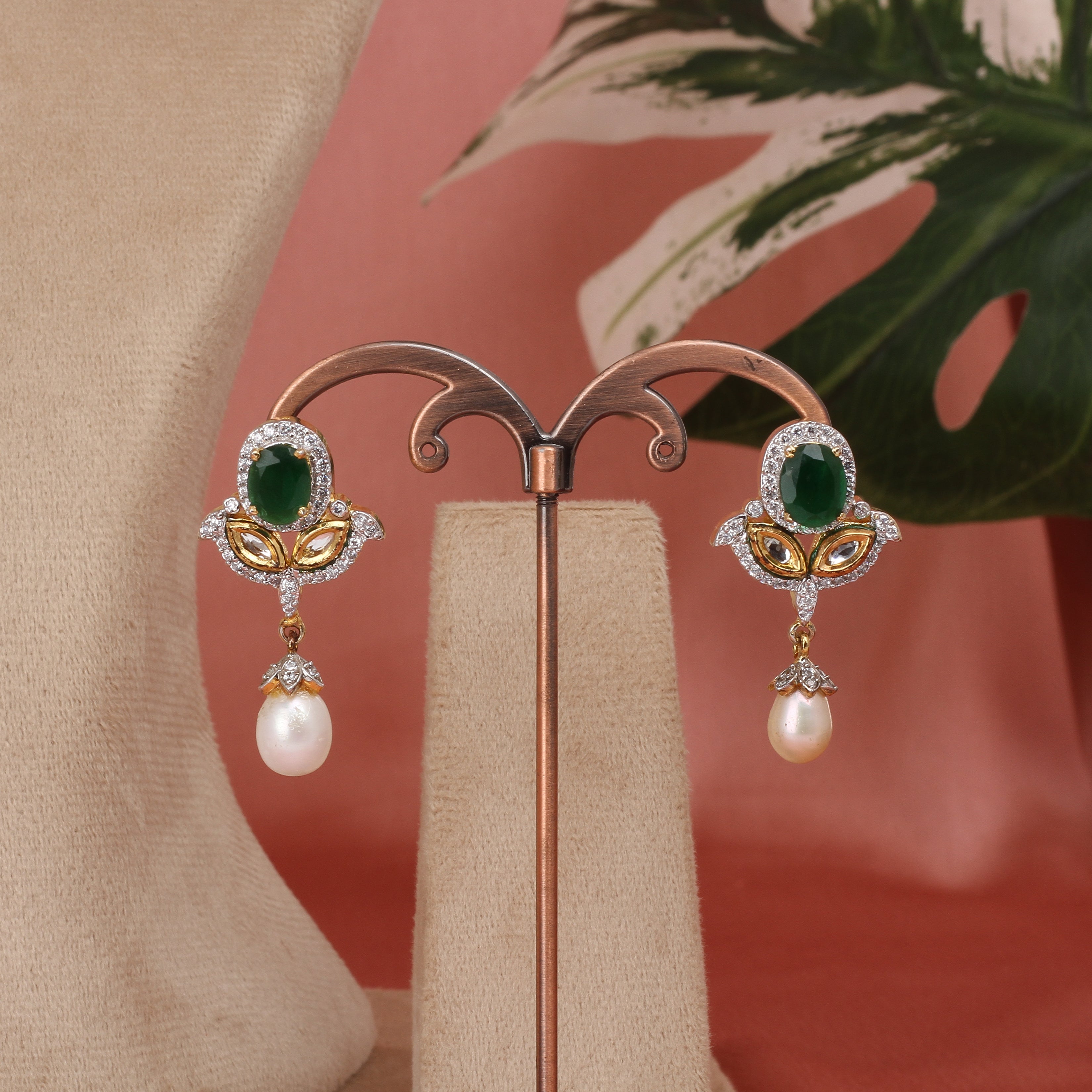 Authentic Single Lines Hyderabadi Real Pearls Set For Women With Certificate(D.No ADPRLS2621)
