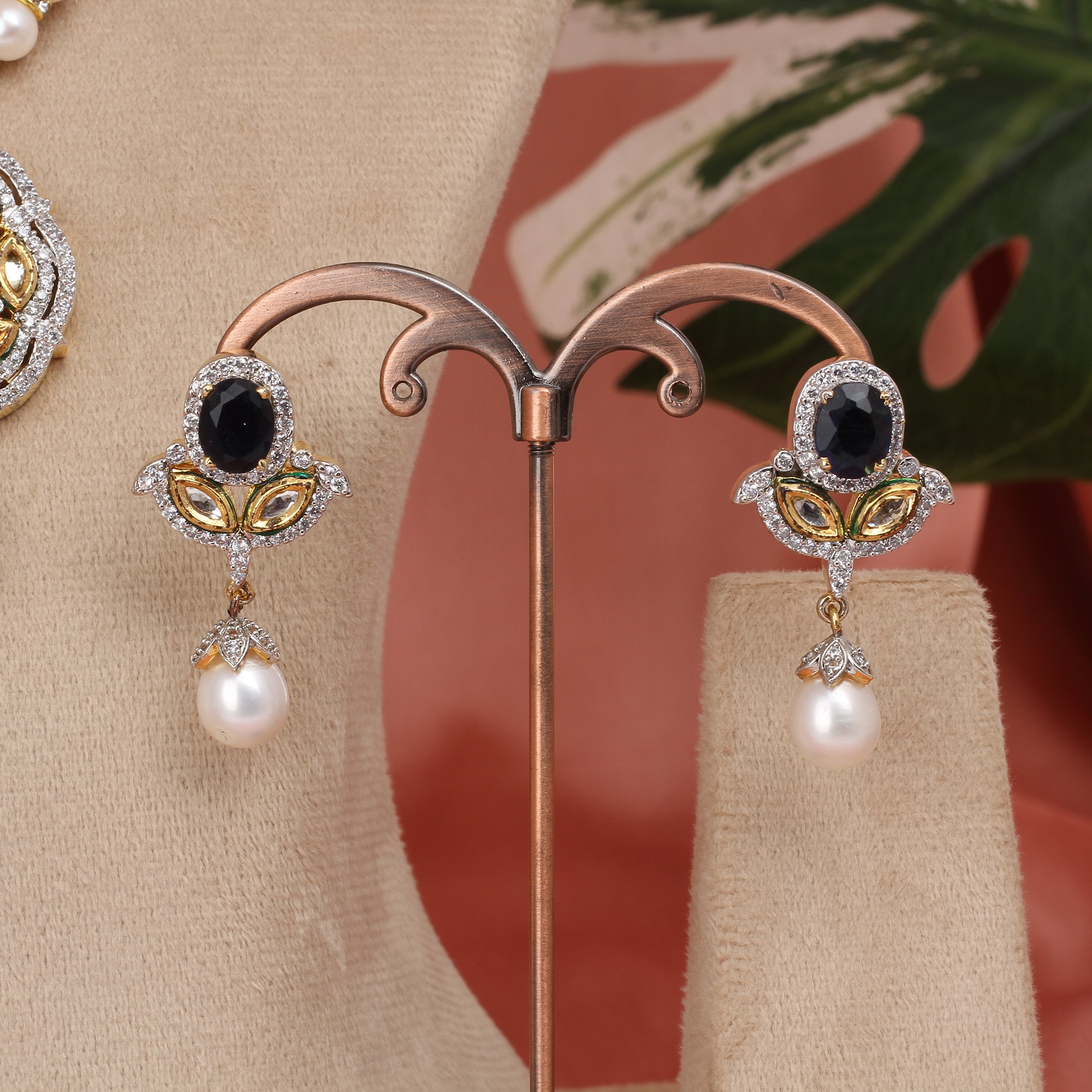 Authentic Single Lines Hyderabadi Real Pearls Set For Women With Certificate(D.No ADPRLS2622)