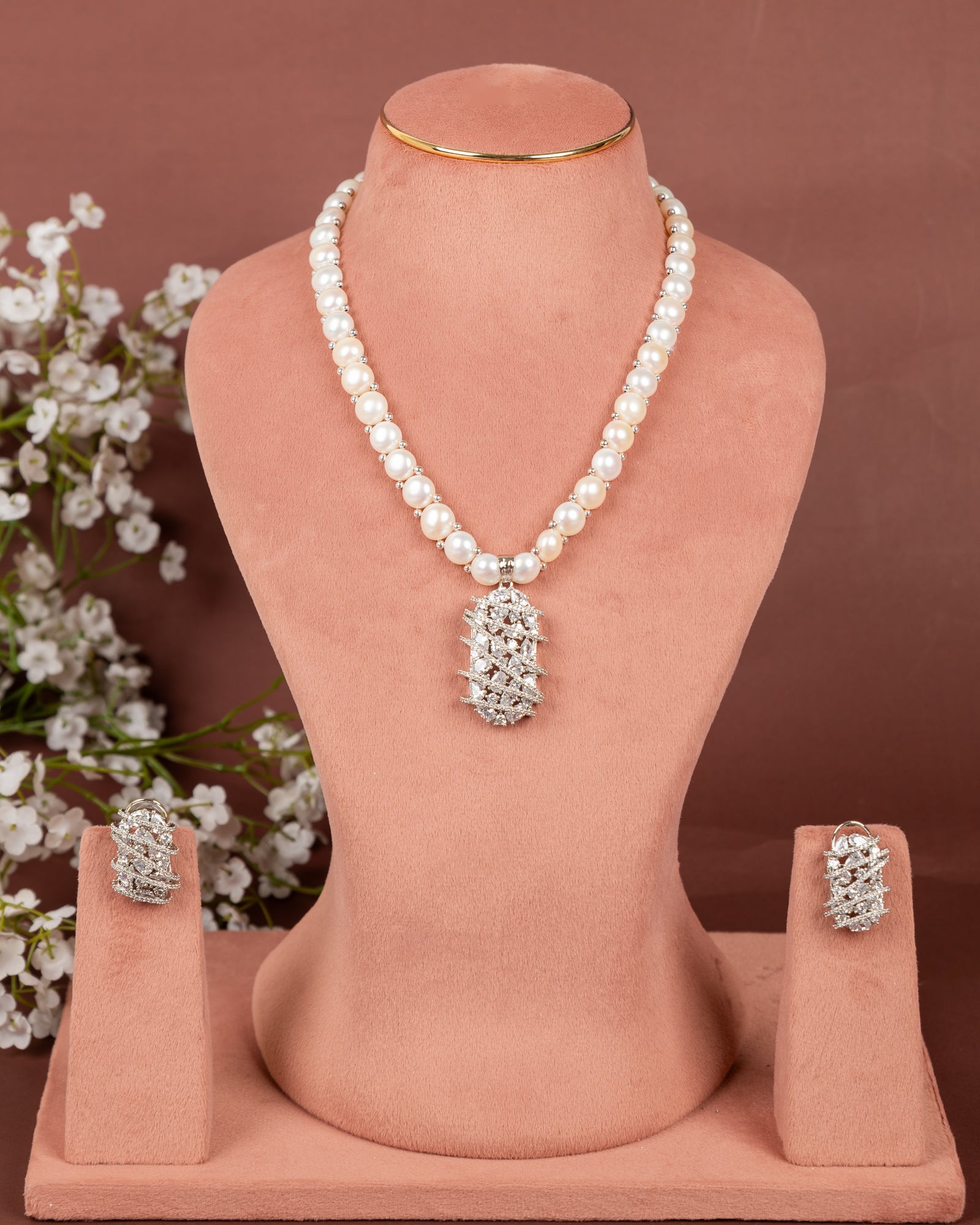 Authentic Hyderabadi Real Pearls Set For Women With Certificate(D.No ADPRLS2644)
