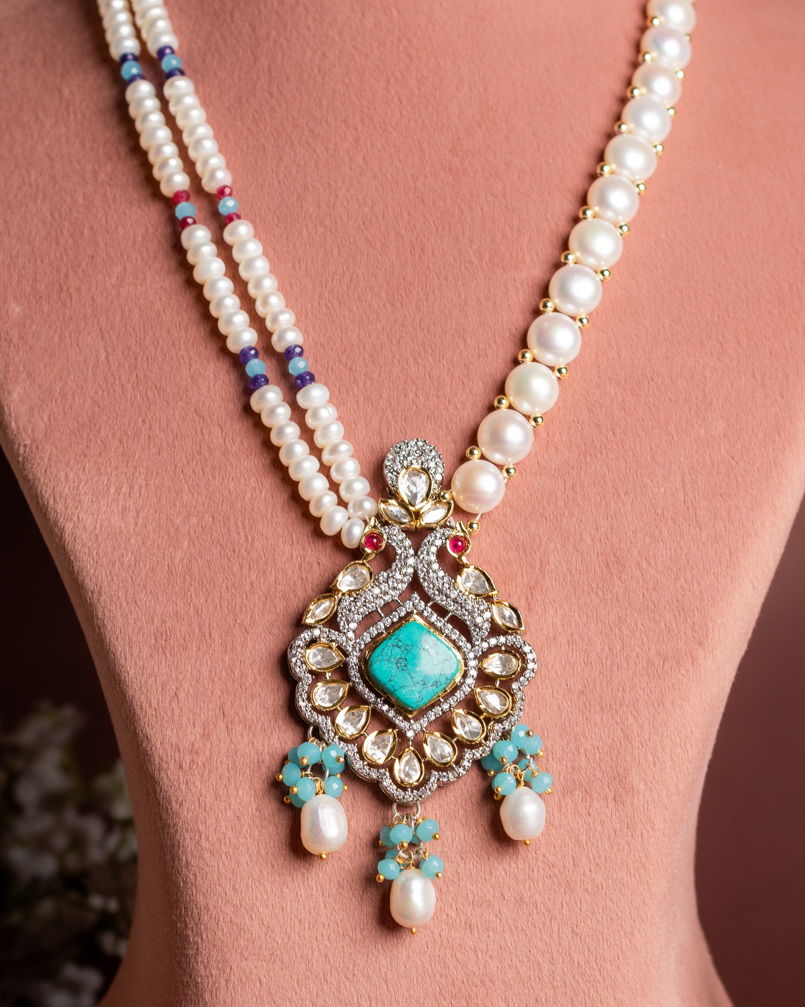 Authentic Hyderabadi Real Pearls Set For Women With Certificate(D.No ADPRLS2646)