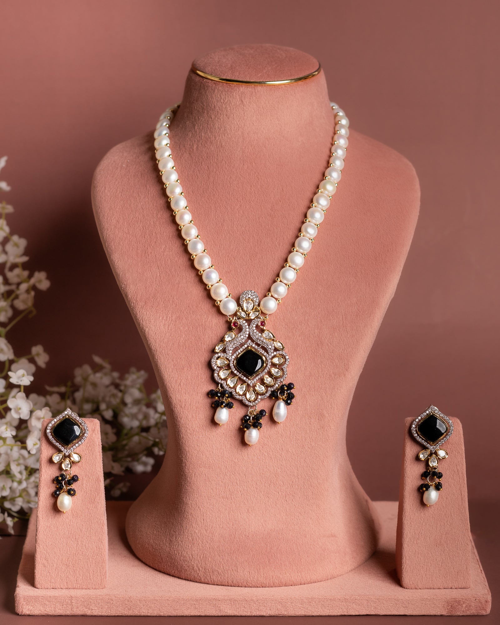 Authentic Hyderabadi Real Pearls Set For Women With Certificate(D.No ADPRLS2648)