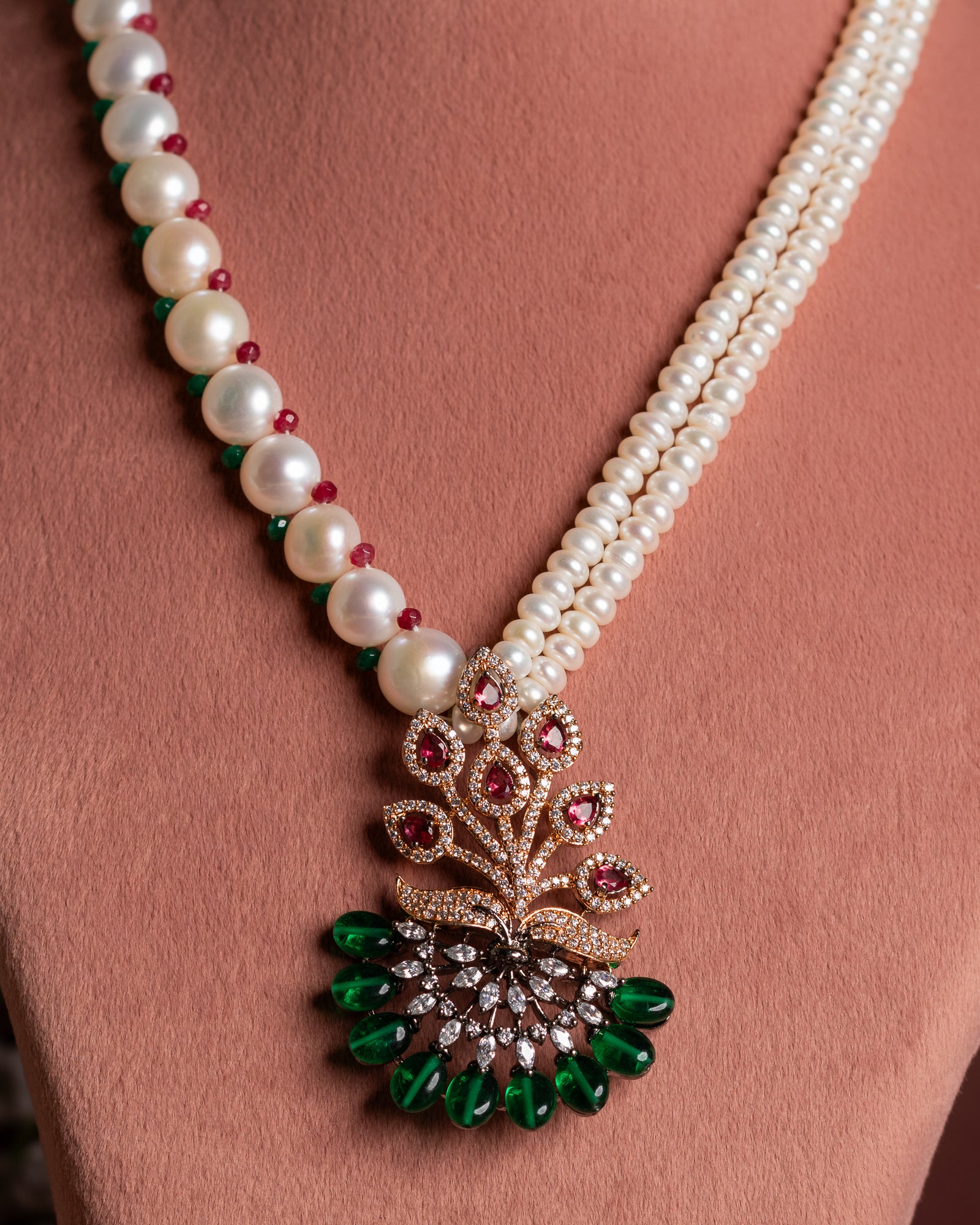 Authentic Hyderabadi Real Pearls Set For Women With Certificate(D.No ADPRLS2649)