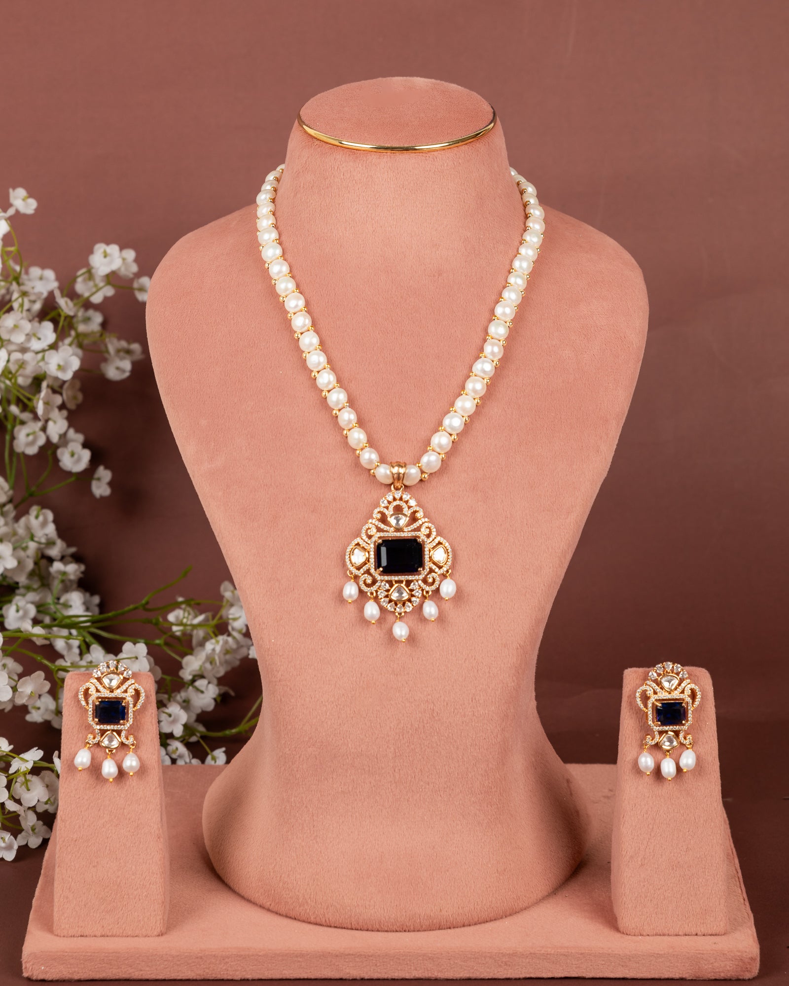 Authentic Hyderabadi Real Pearls Set For Women With Certificate(D.No ADPRLS2652)