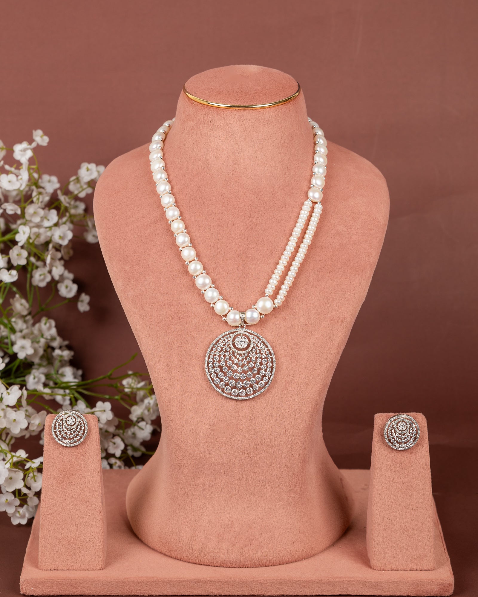 Authentic Hyderabadi Real Pearls Set For Women With Certificate(D.No ADPRLS2655)