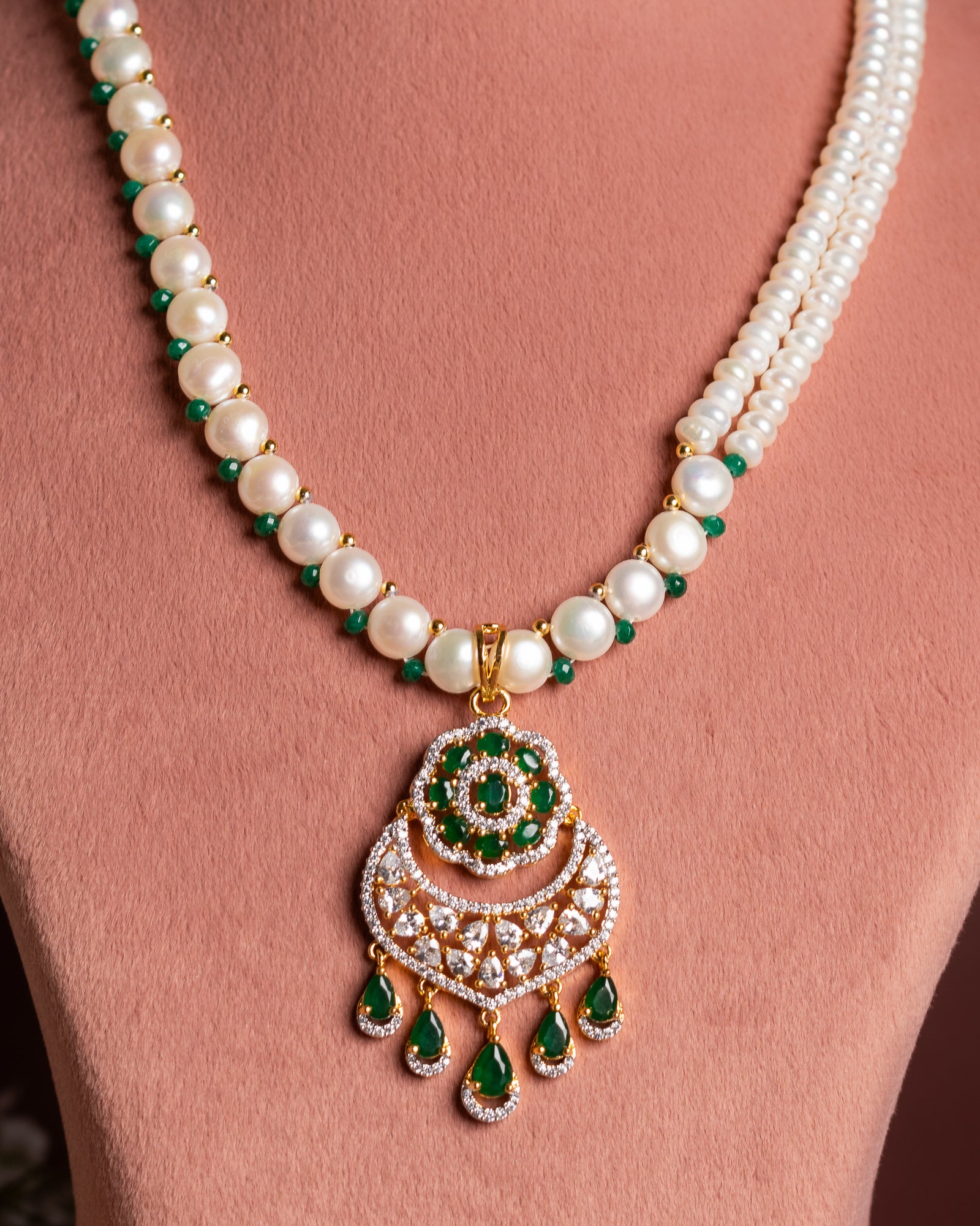 Authentic Hyderabadi Real Pearls Set For Women With Certificate(D.No ADPRLS2657)