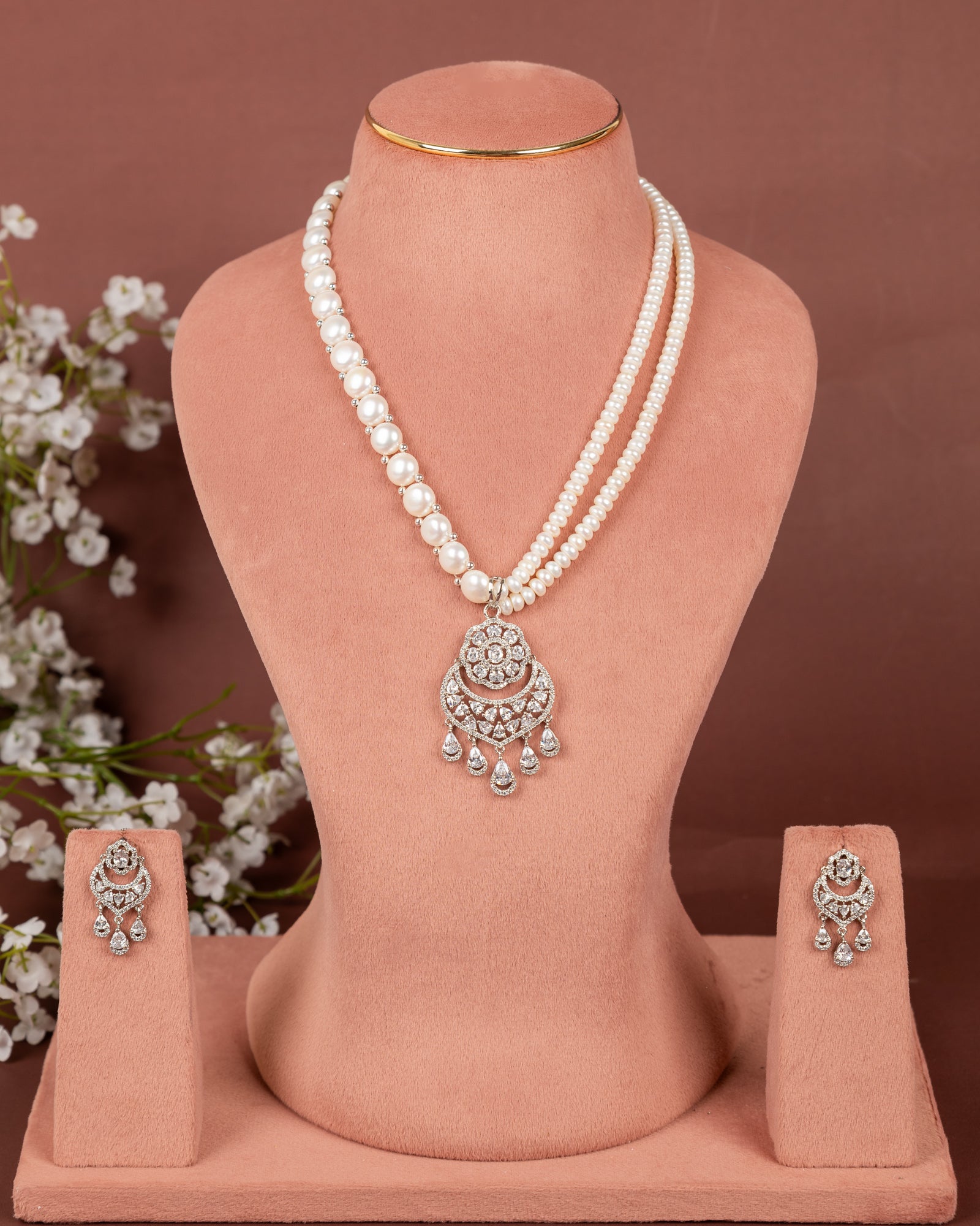 Authentic Hyderabadi Real Pearls Set For Women With Certificate(D.No ADPRLS2658)