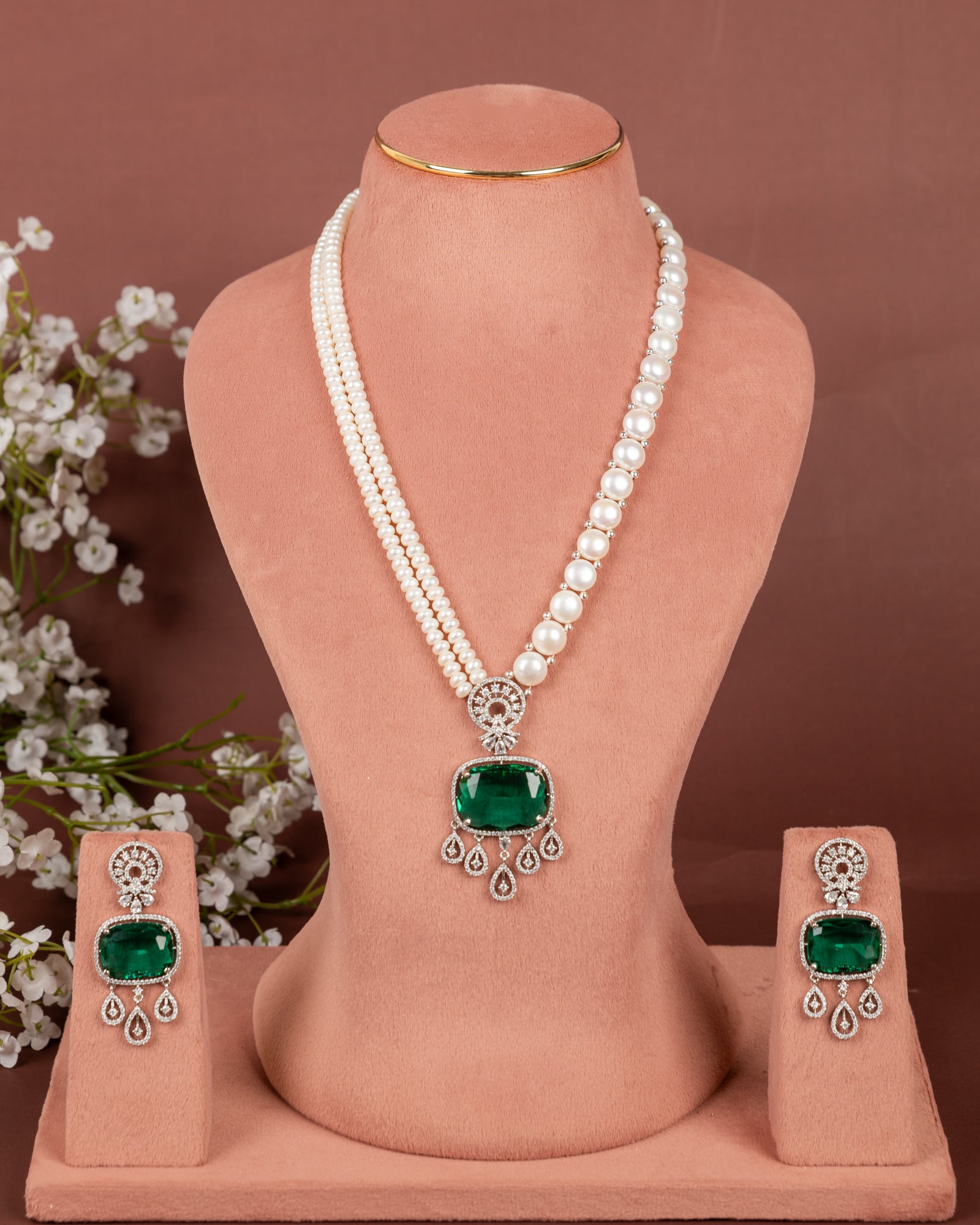 Authentic Hyderabadi Real Pearls Set For Women With Certificate(D.No ADPRLS2660)