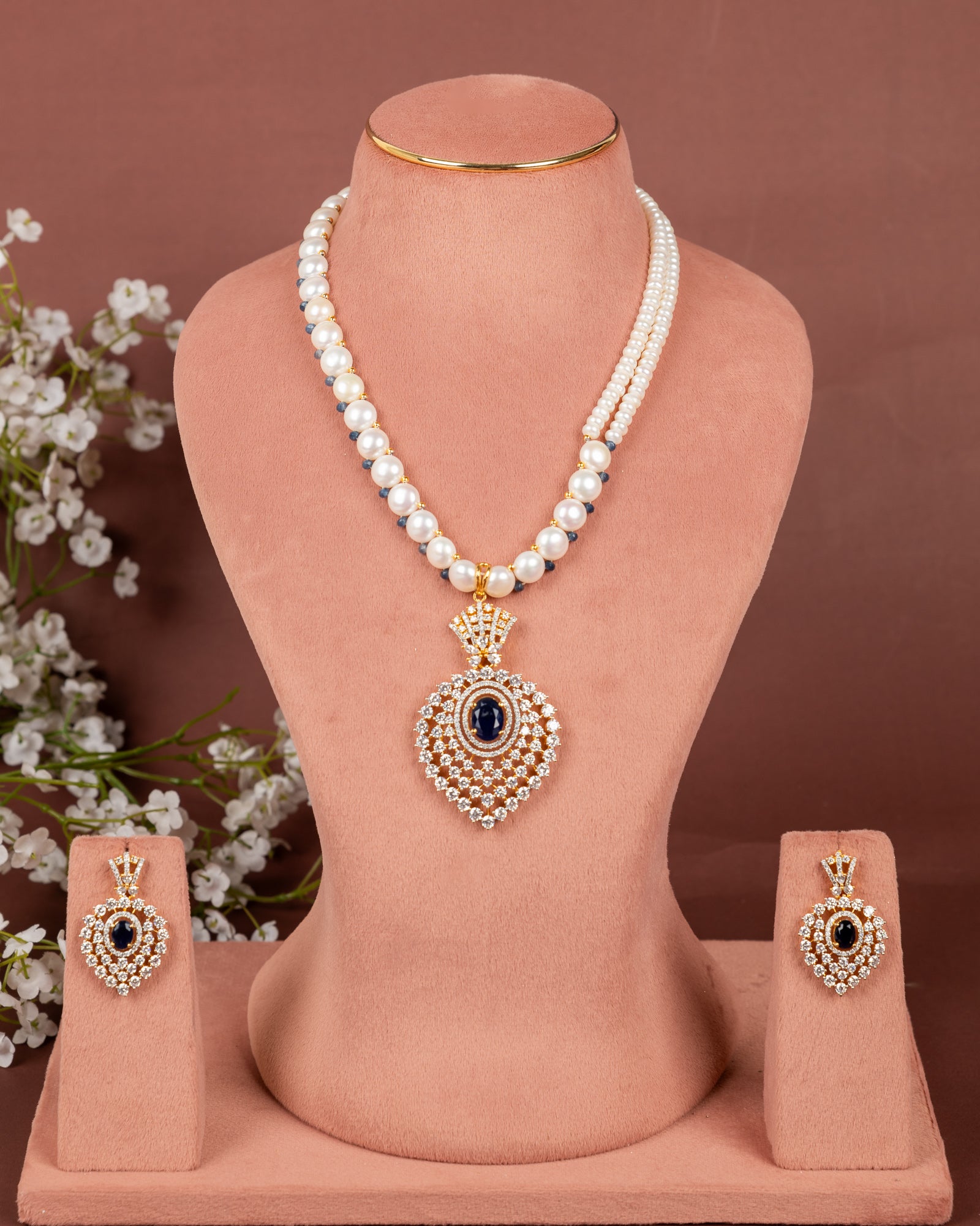Authentic Hyderabadi Real Pearls Set For Women With Certificate(D.No ADPRLS2662)