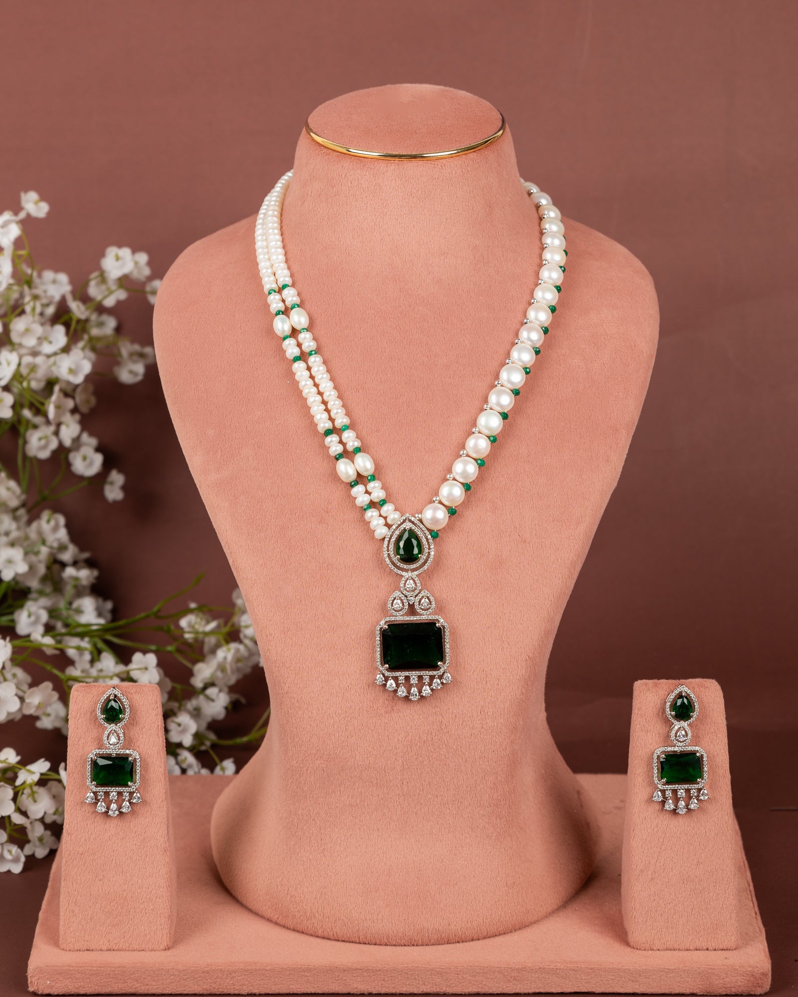 Authentic Hyderabadi Real Pearls Set For Women With Certificate(D.No ADPRLS2663)