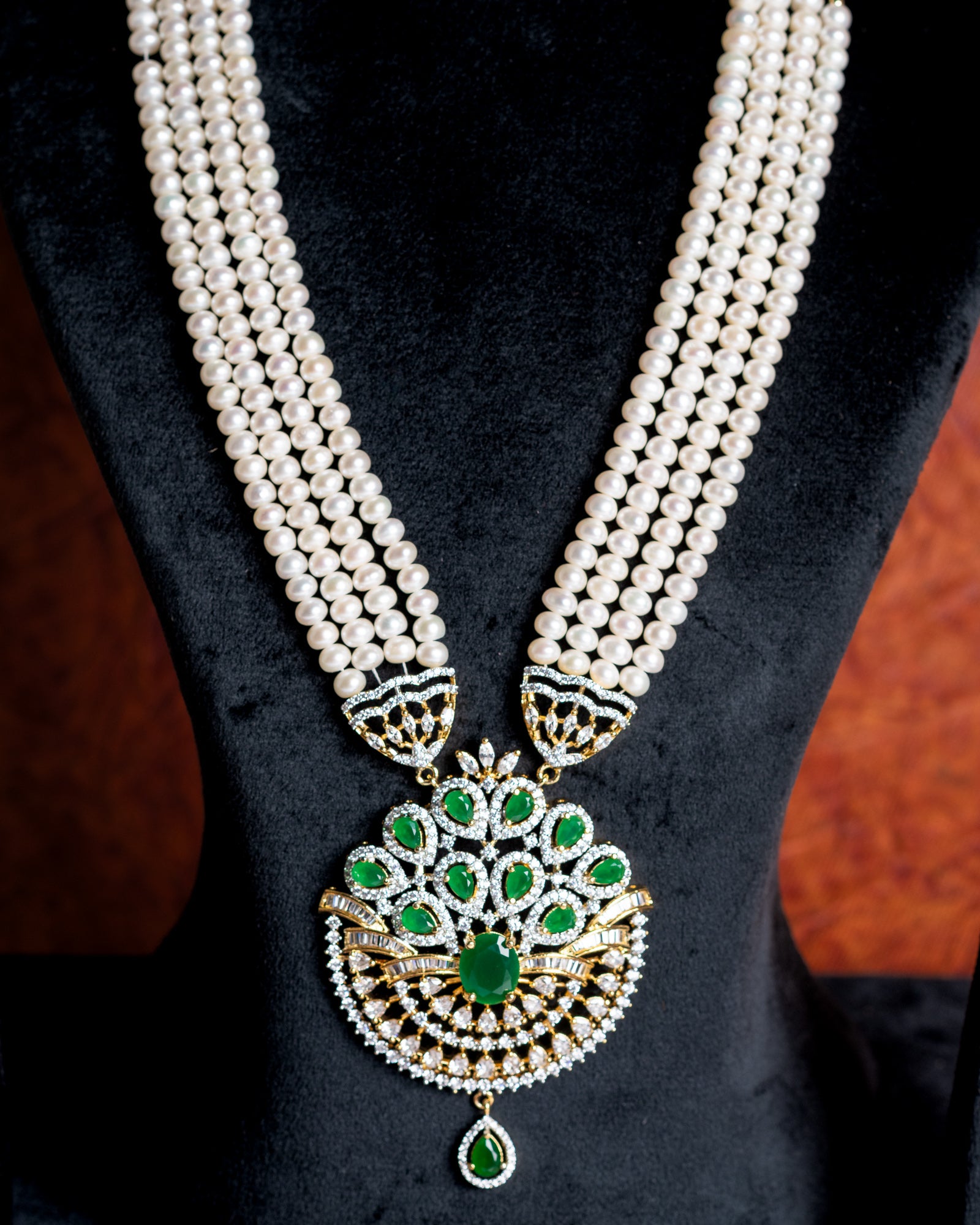 Authentic Real Natural Fresh Water Pearls Rani Haar Set With Certificate(D.No ADPRLS2667)