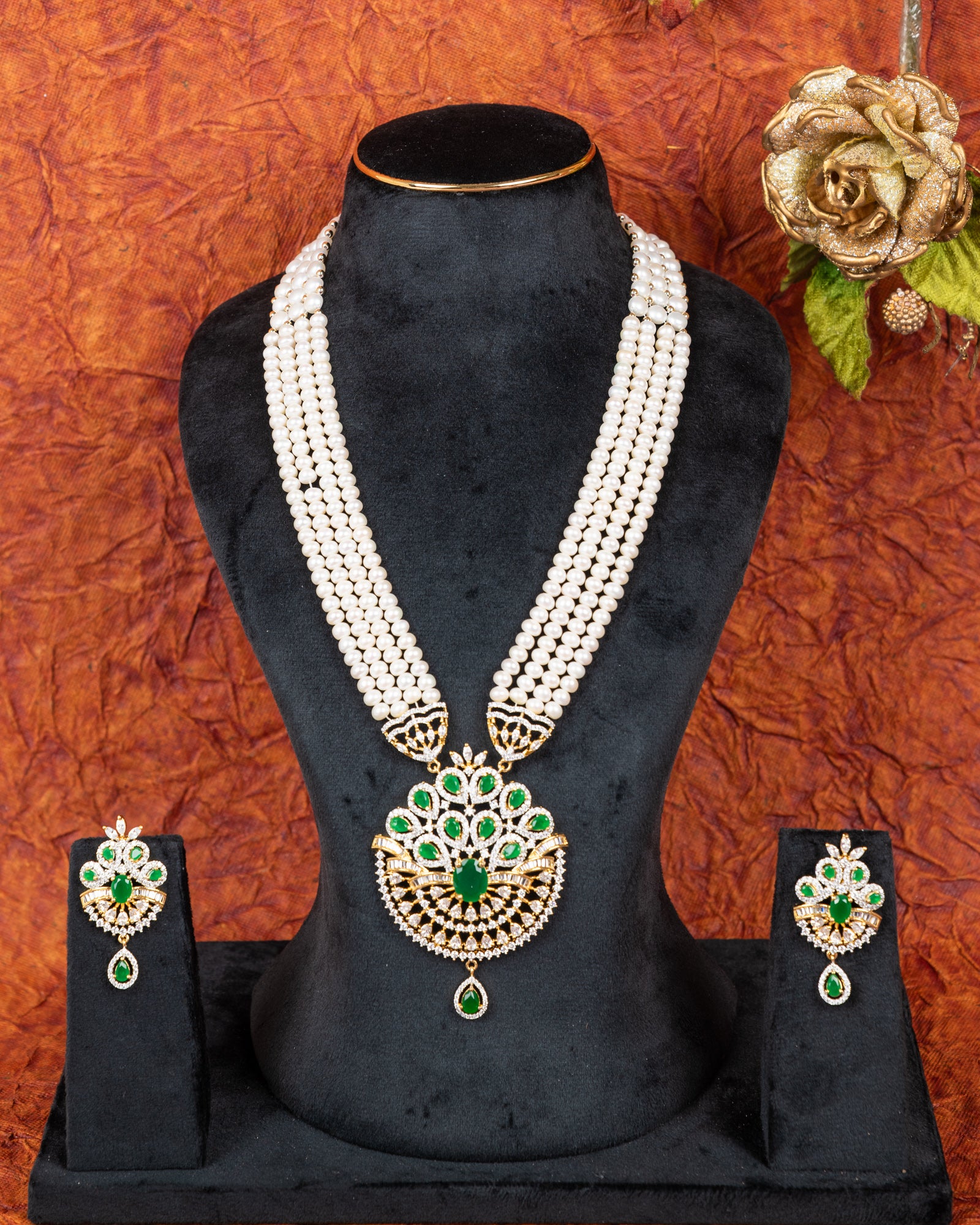 Authentic Real Natural Fresh Water Pearls Rani Haar Set With Certificate(D.No ADPRLS2667)