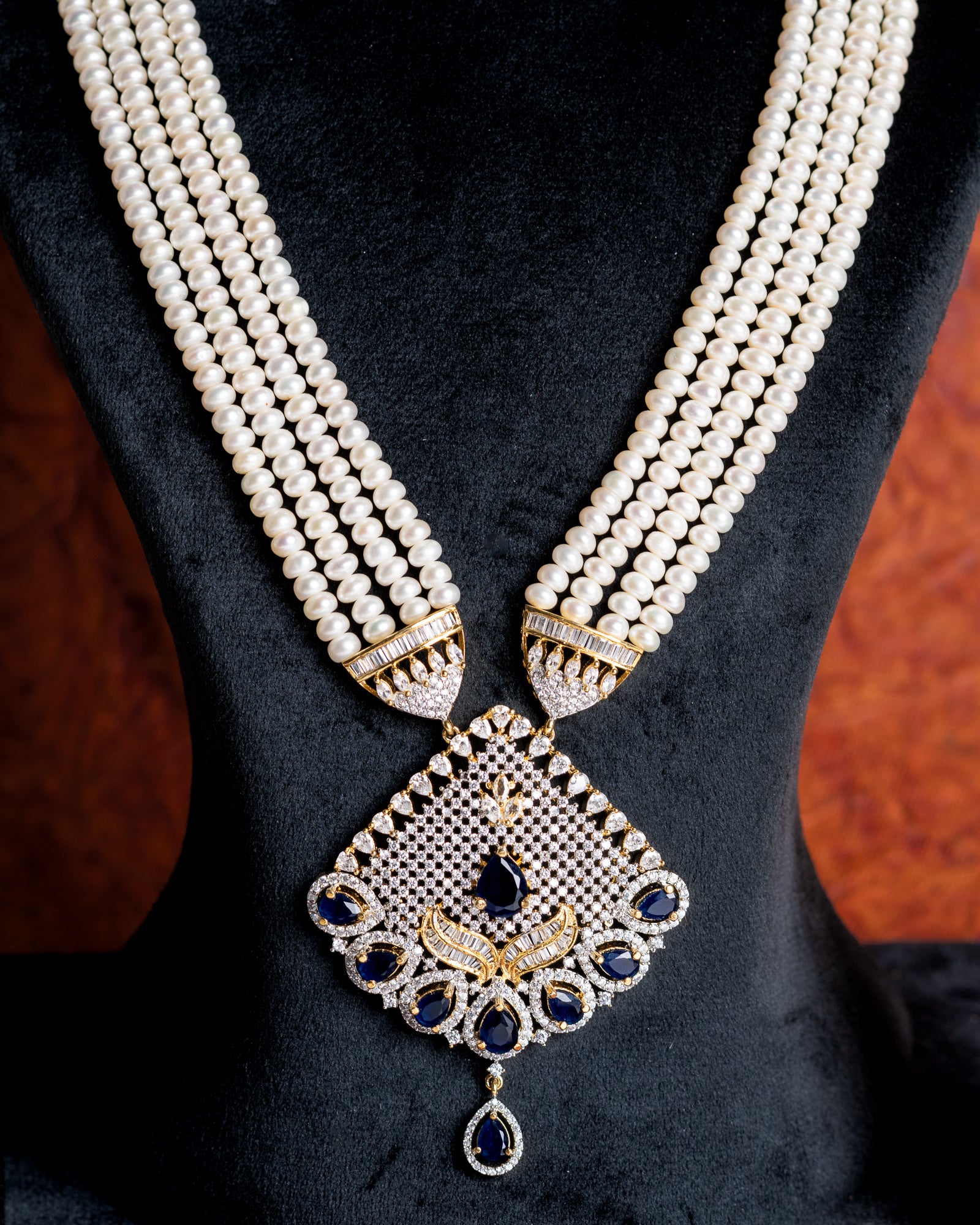Authentic Real Natural Fresh Water Pearls Rani Haar Set With Certificate(D.No ADPRLS2668)