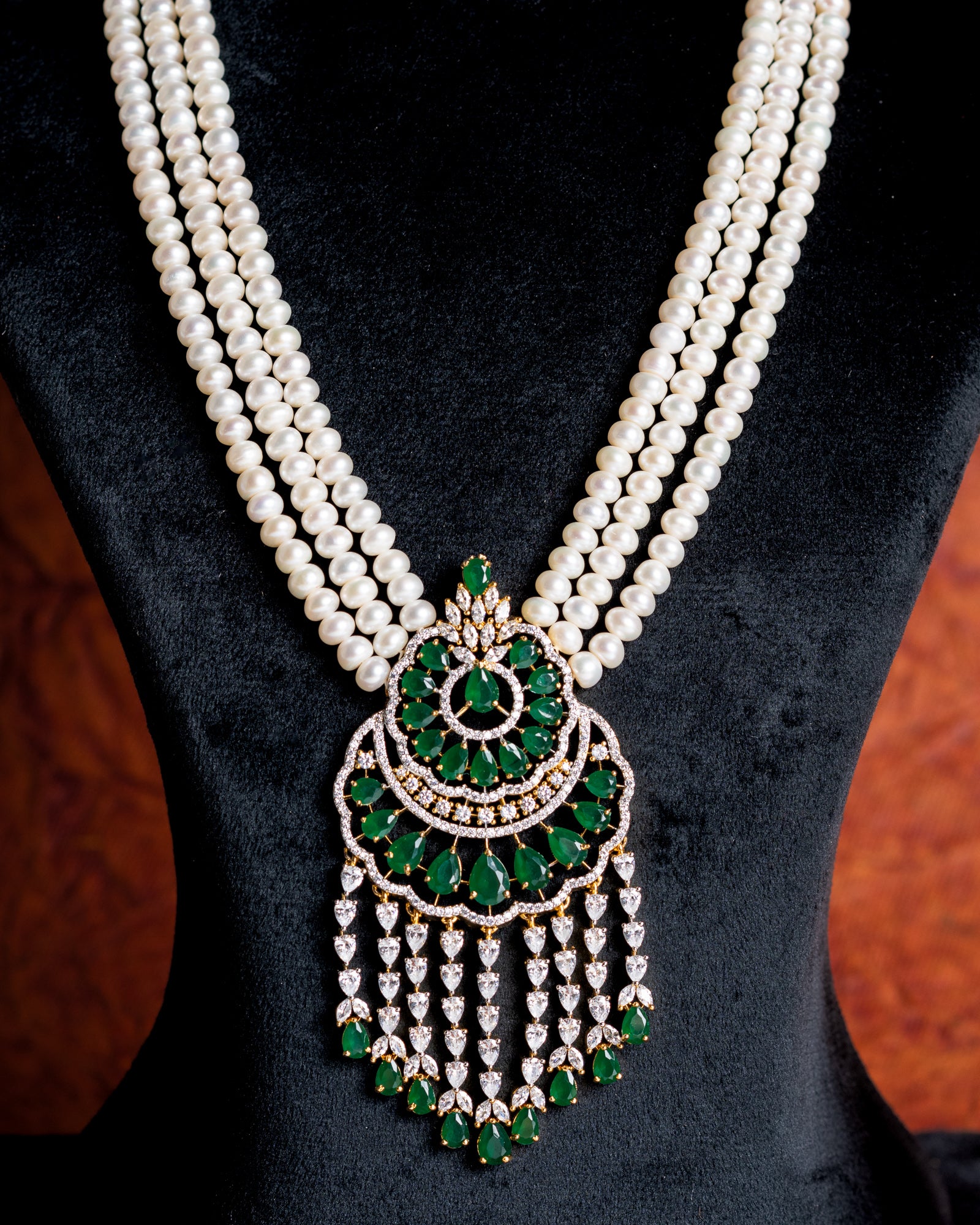 Authentic Real Natural Fresh Water Pearls Rani Haar Set With Certificate(D.No ADPRLS2671)